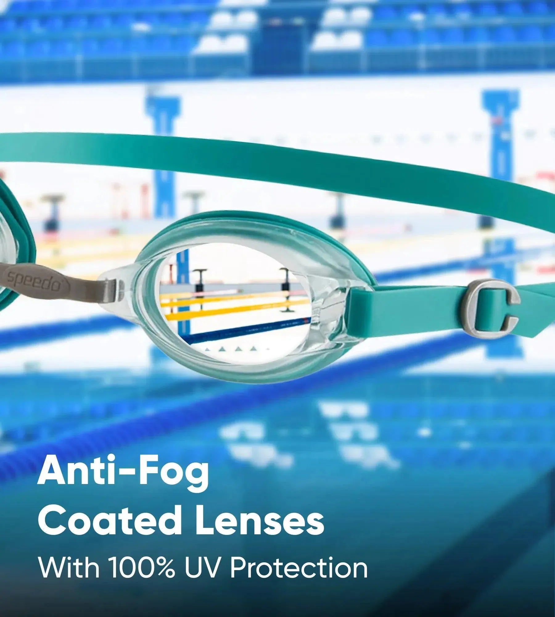 Unisex Adult Jet Tint-Lens Swim Goggles - Blue & White - Image 6