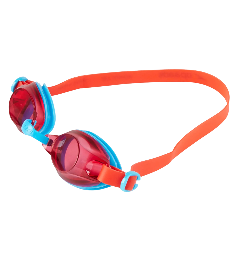Unisex Kids Jet Tint-Lens Goggles (Age Range -  6-14 Years) - Turquoise & Lava Red