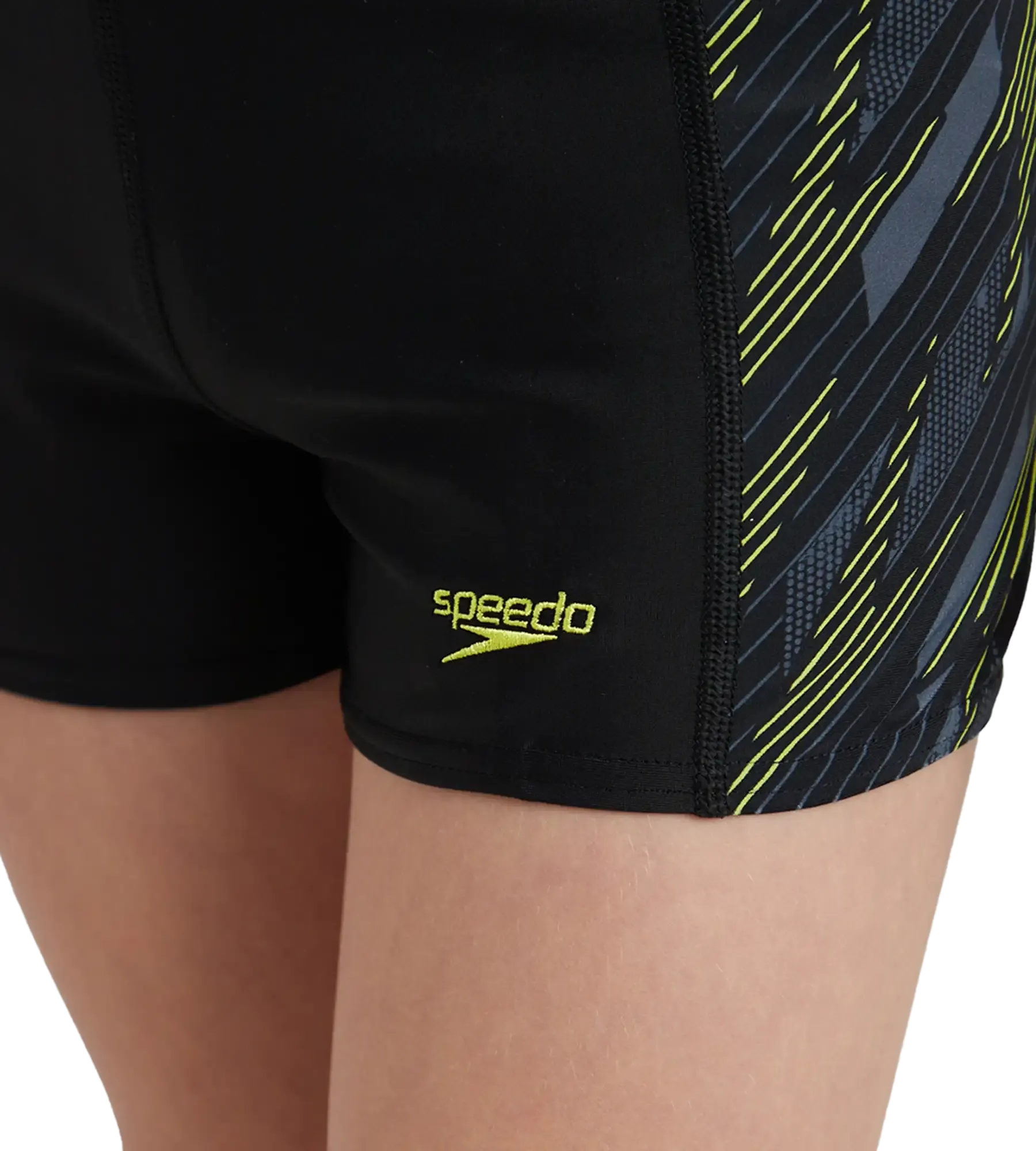 Boy's Endurance 10 Hyperboom Panel Print Aquashort - Black & Lemon Drizzle - Image 9