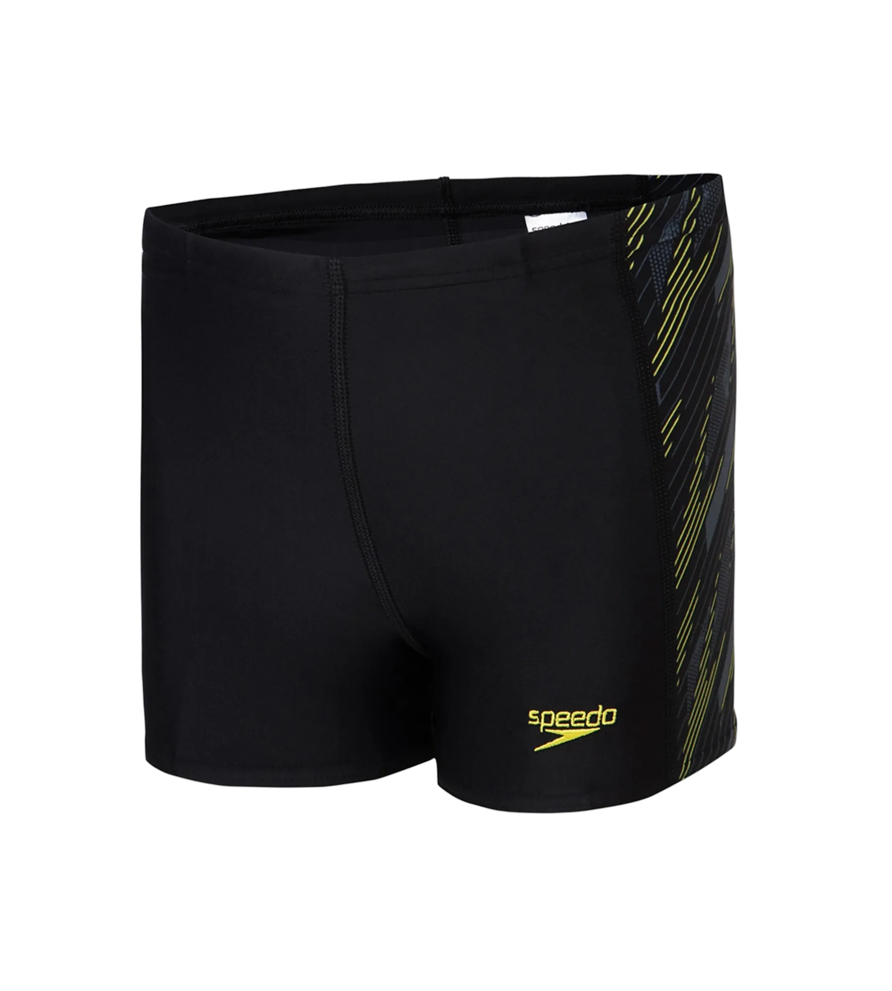 Boy's Endurance 10 Hyperboom Panel Print Aquashort - Black & Lemon Drizzle - Image 10