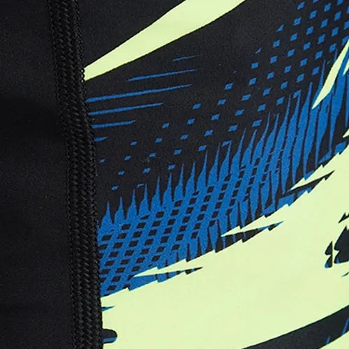 Boy's Endurance10 Hyperboom Panel Print Aquashort - Black. Turkish Sea & Hyper Yellow - Image 13