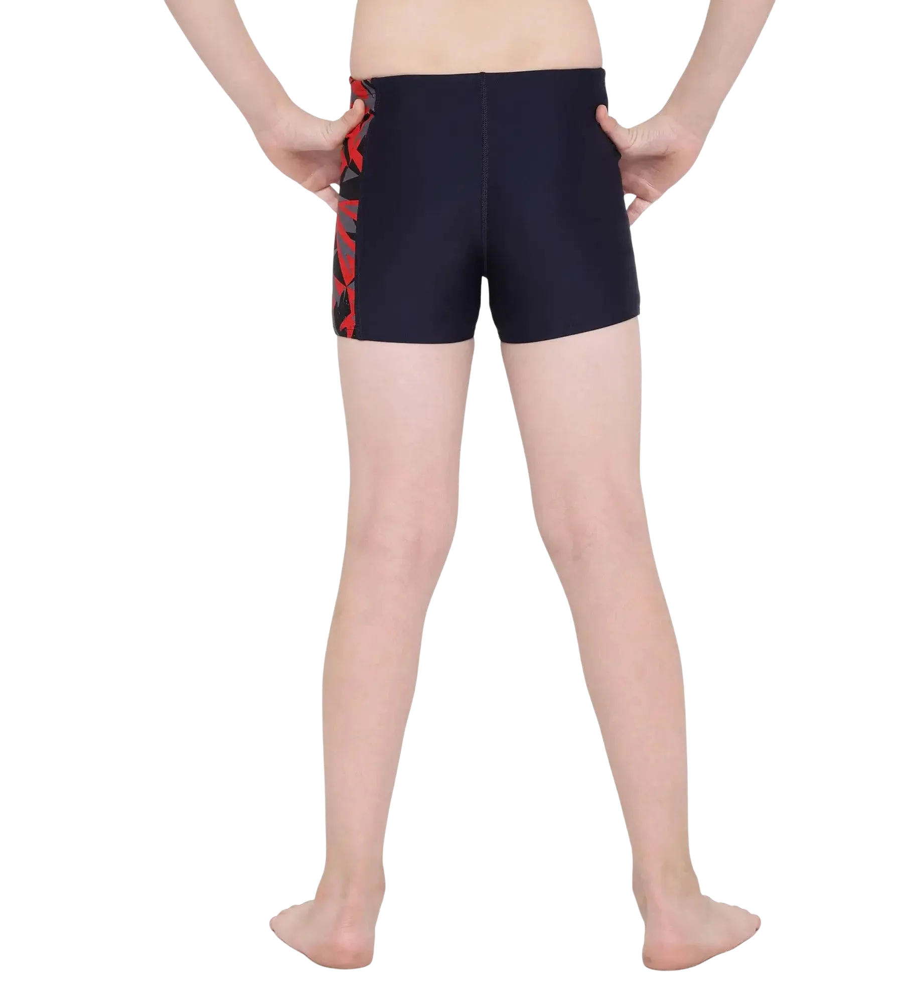 Boy's Endurance 10 Hyperboom Panel Aquashort - True Navy & Fed Red - Image 5