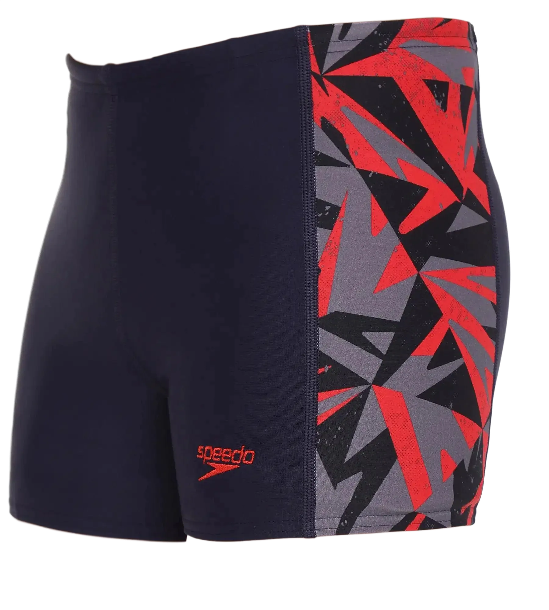 Boy's Endurance 10 Hyperboom Panel Aquashort - True Navy & Fed Red - Image 6