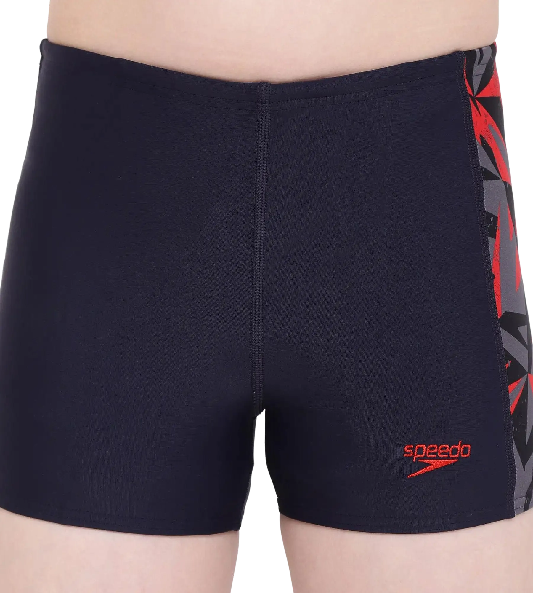 Boy's Endurance 10 Hyperboom Panel Aquashort - True Navy & Fed Red - Image 8