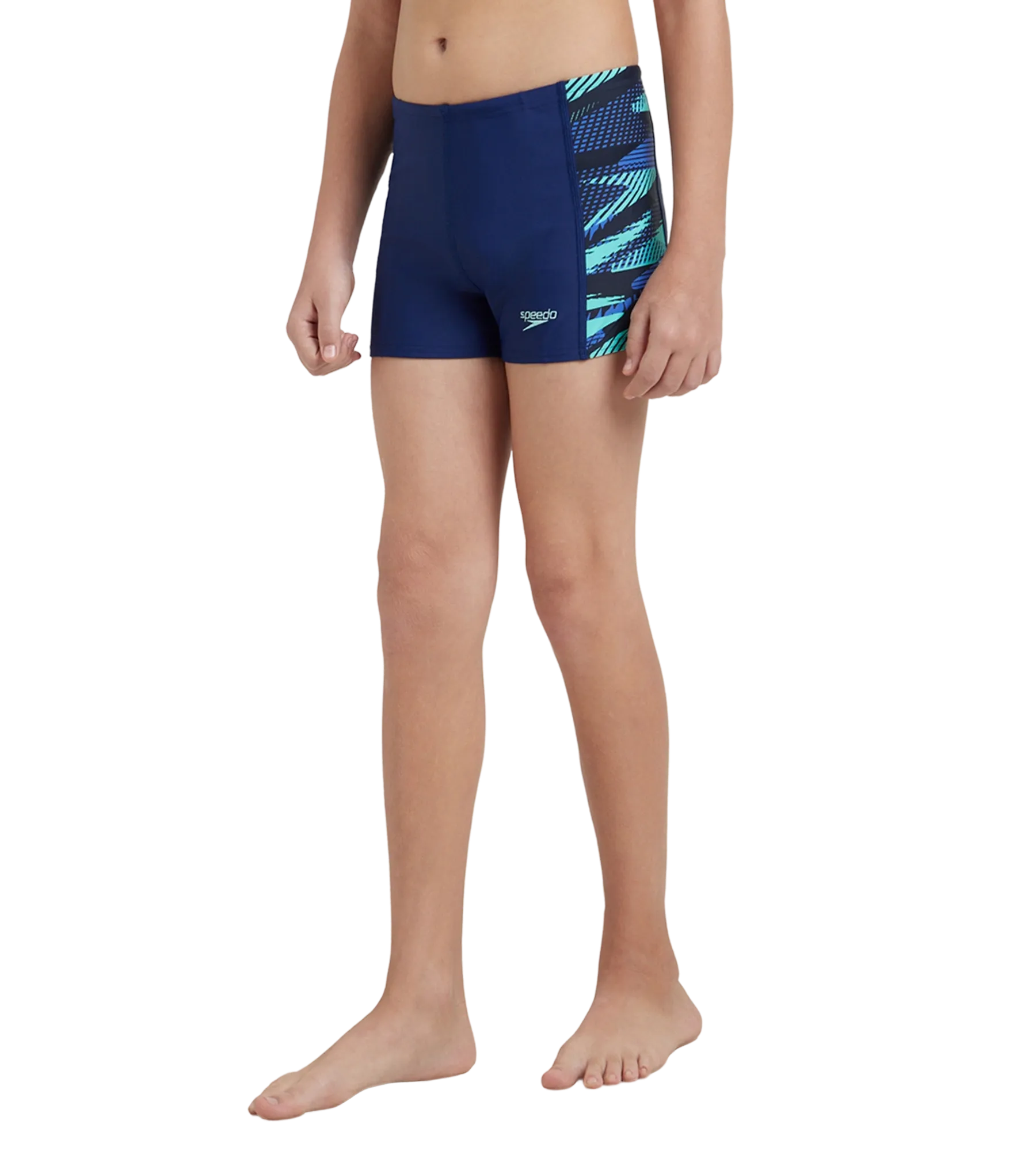 Boy's Endurance10 Hyperboom Panel Print Aquashort - Harmony. True Navy & Cobalt Pop - Image 3