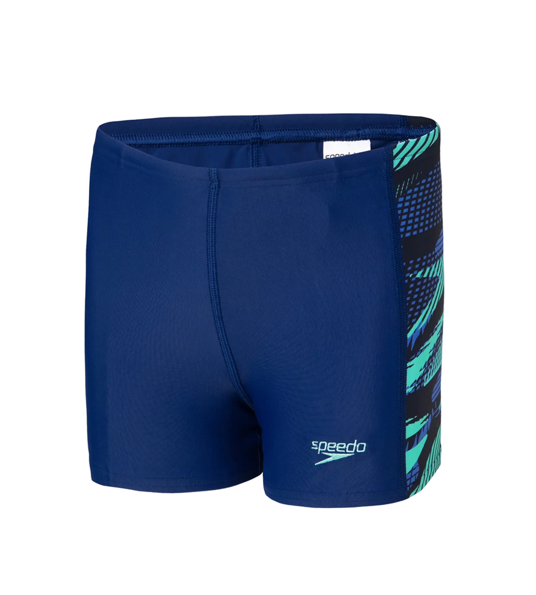 Boy's Endurance10 Hyperboom Panel Print Aquashort - Harmony. True Navy & Cobalt Pop - Image 10