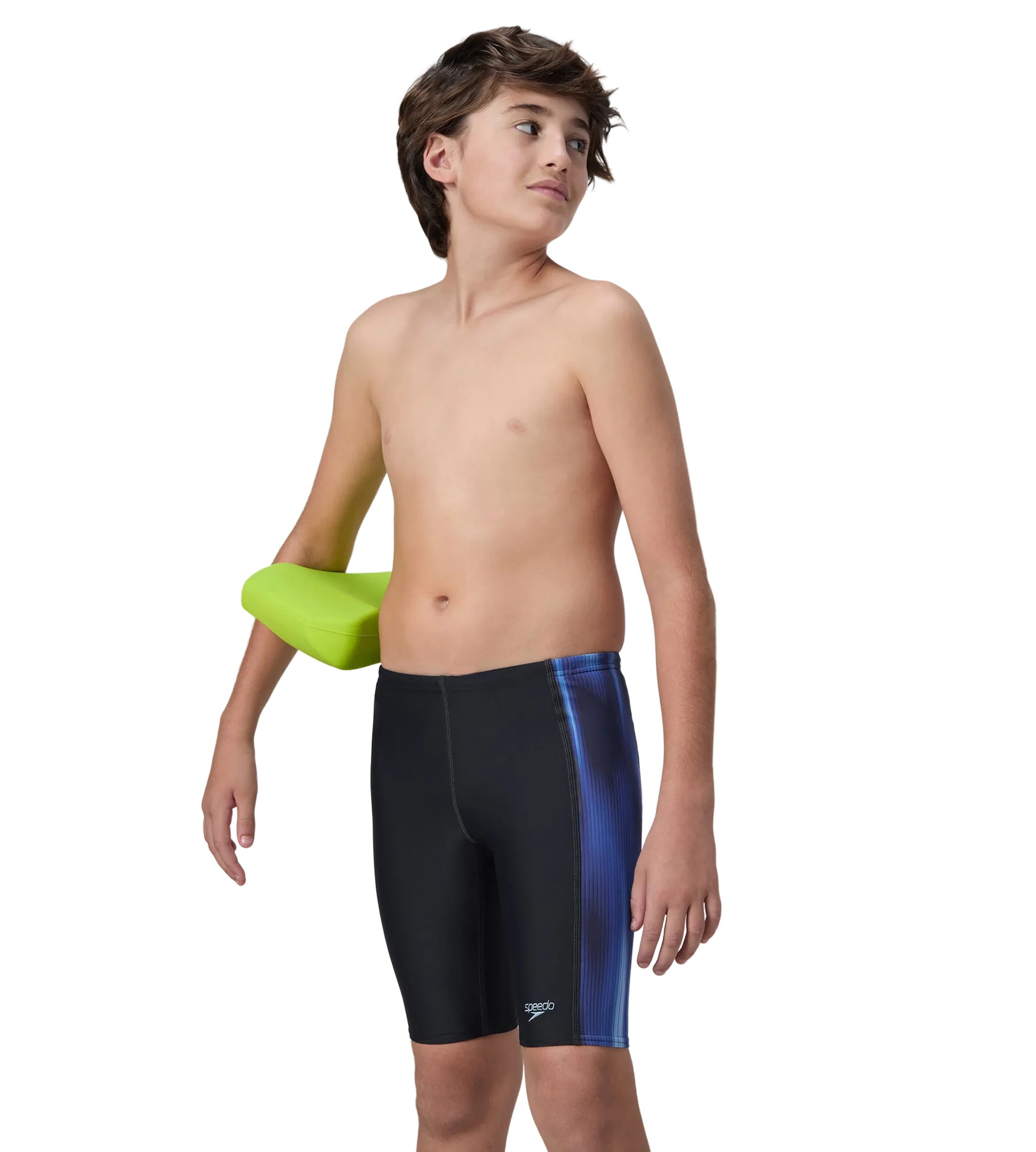 Boy's Endurance10 Side Panel Print Jammer - True Navy & Periwinkle Blue - Image 6