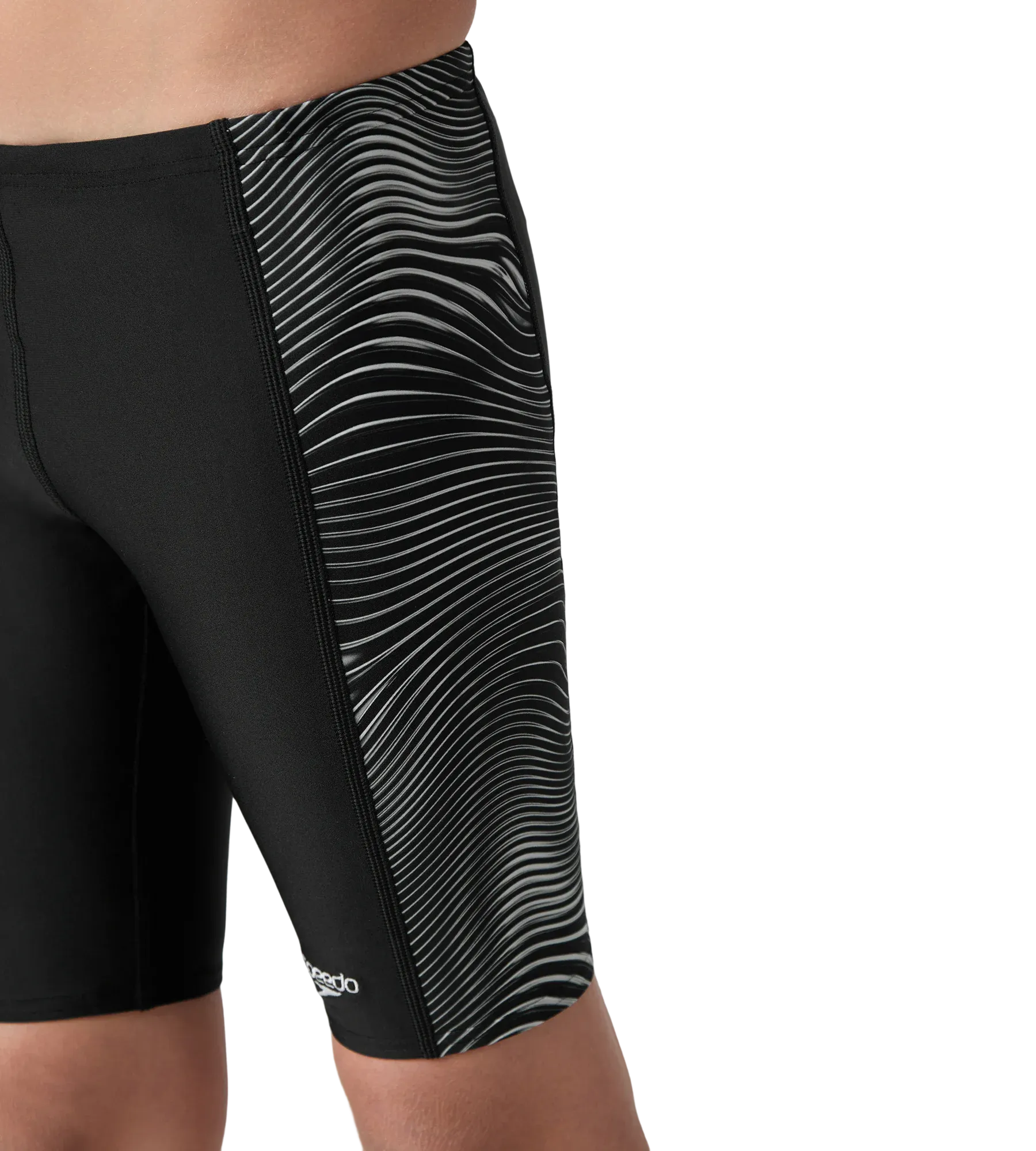 Boy's Endurance10 Side Panel Print Jammer - Black & White - Image 9