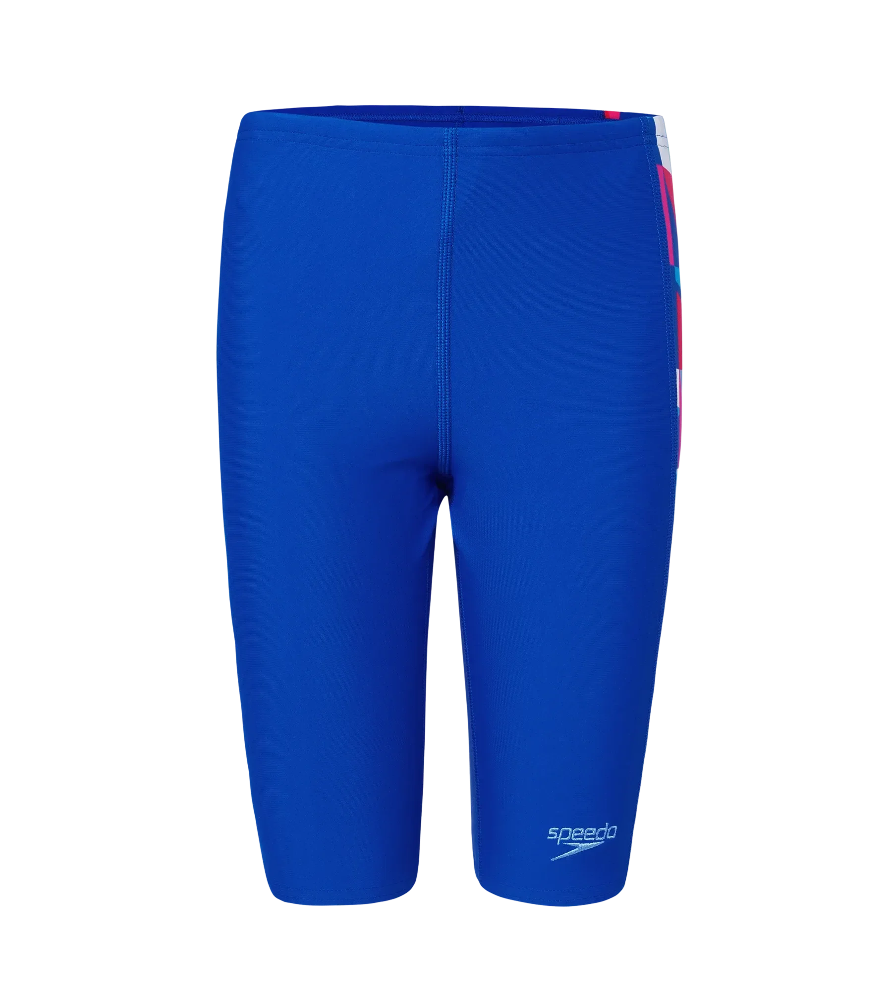 Boy's Endurabrite Side Panel Print Jammer - Deep Saffire & Periwinkle Blue - Image 11