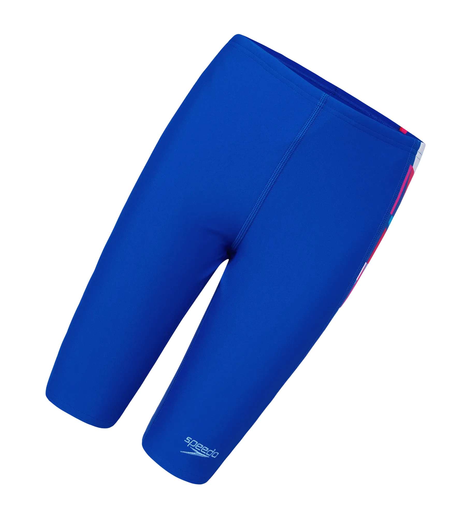 Boy's Endurabrite Side Panel Print Jammer - Deep Saffire & Periwinkle Blue - Image 12