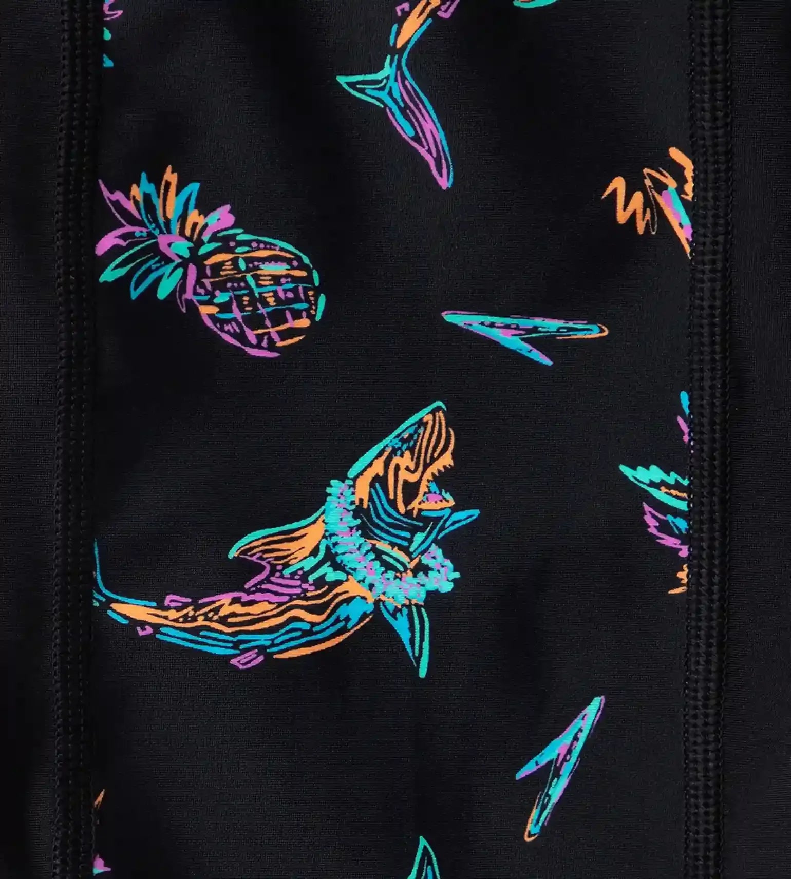 Boy's Endurance10 Side Panel Digital Print Jammer - Black. Anthracite & Arctic Glass - Image 12