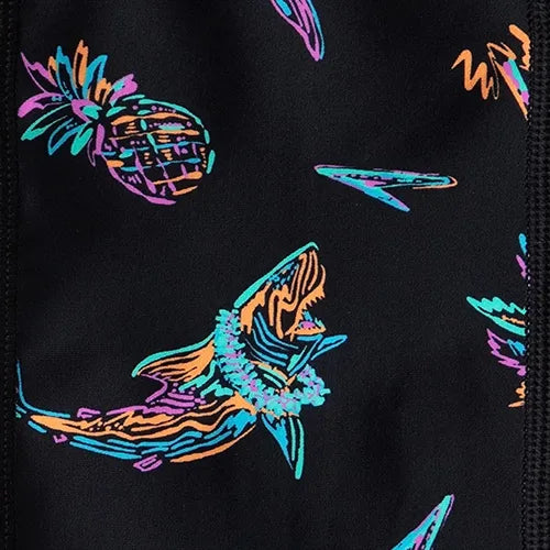 Boy's Endurance10 Side Panel Digital Print Jammer - Black. Anthracite & Arctic Glass - Image 13