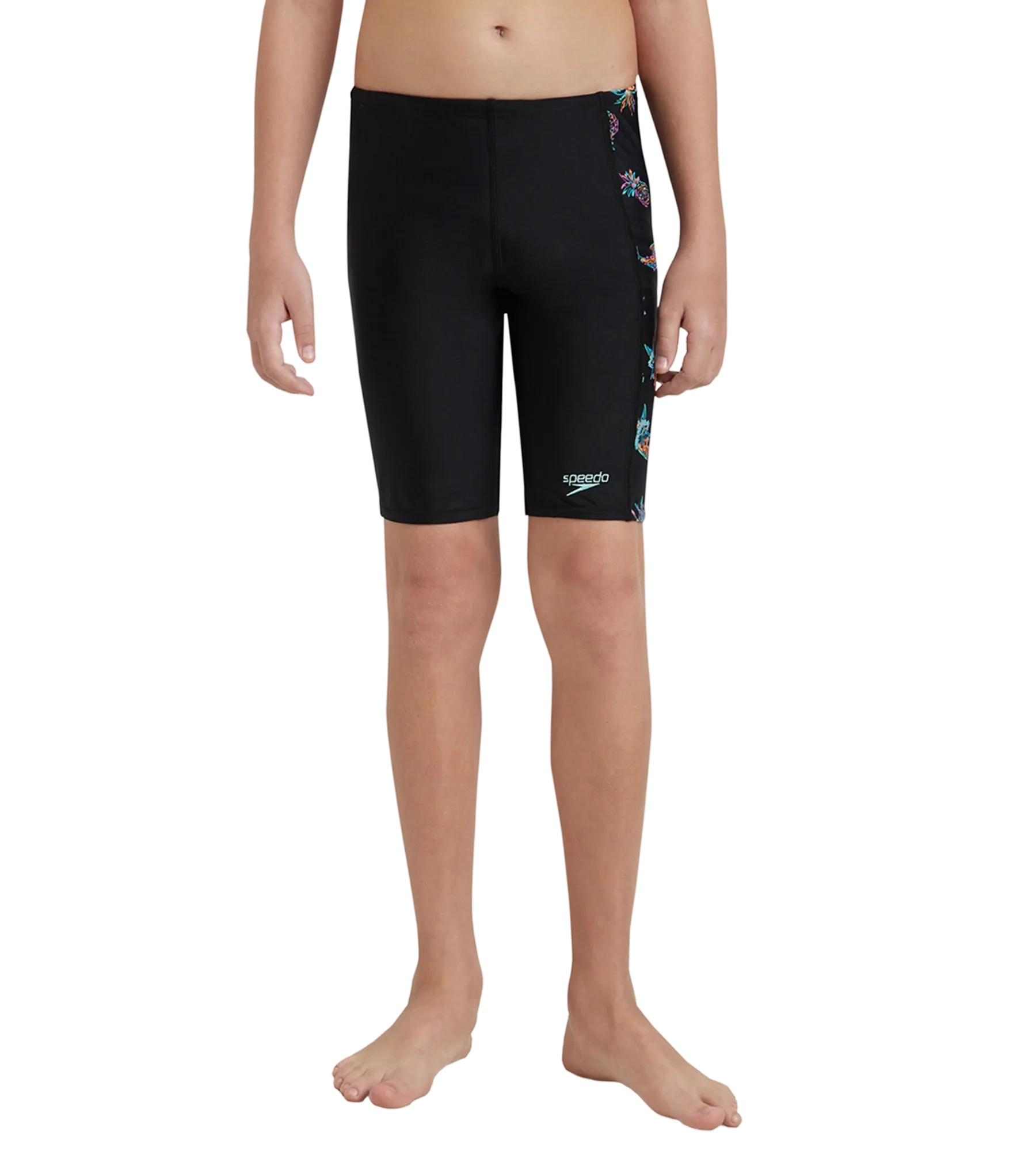 Boy's Endurance10 Side Panel Digital Print Jammer - Black. Anthracite & Arctic Glass - Image 2