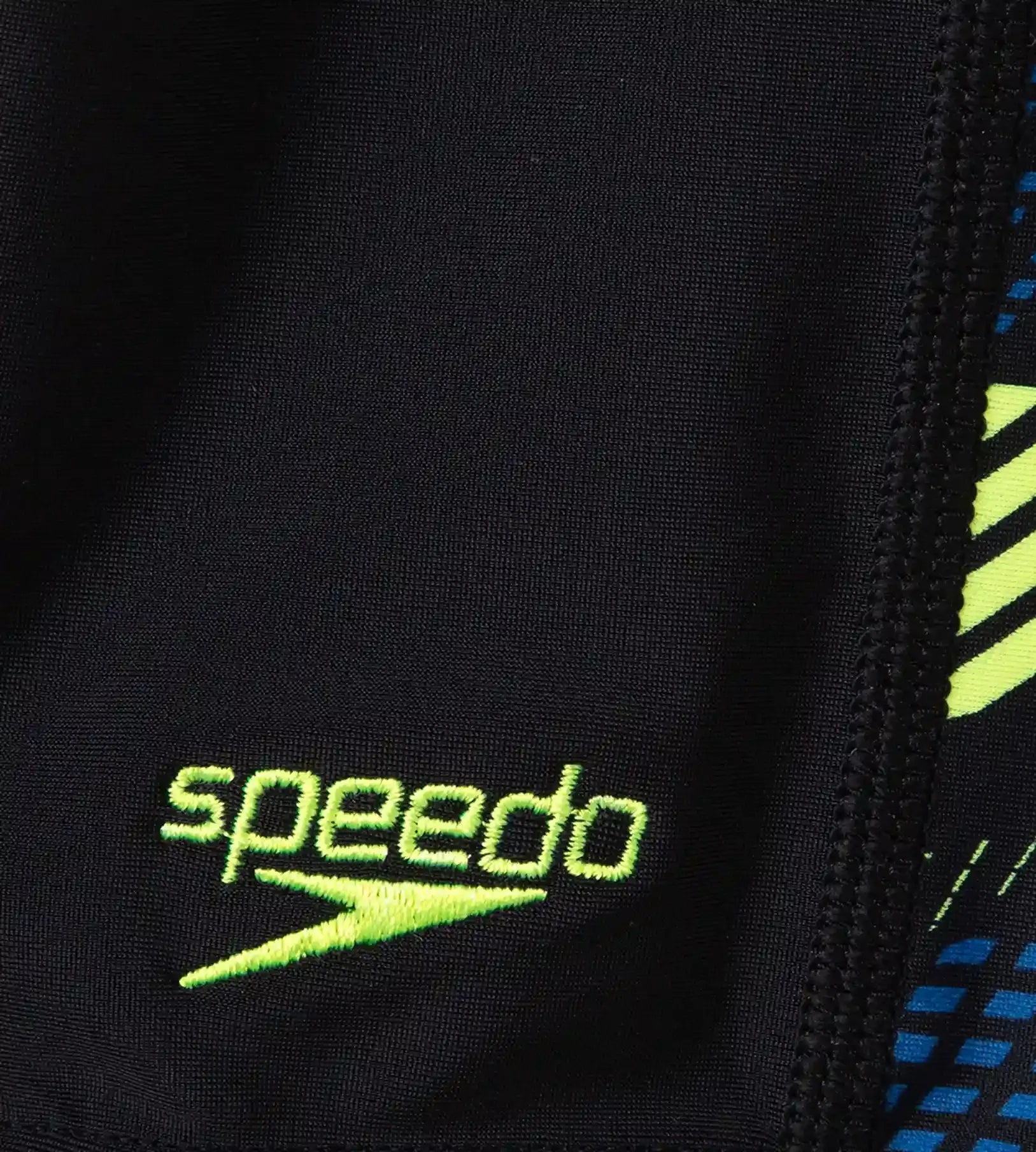 Boy's Endurance10 Side Panel Hyperboom Print Jammer - Black. Turkish Sea & Hyper Yellow - Image 11