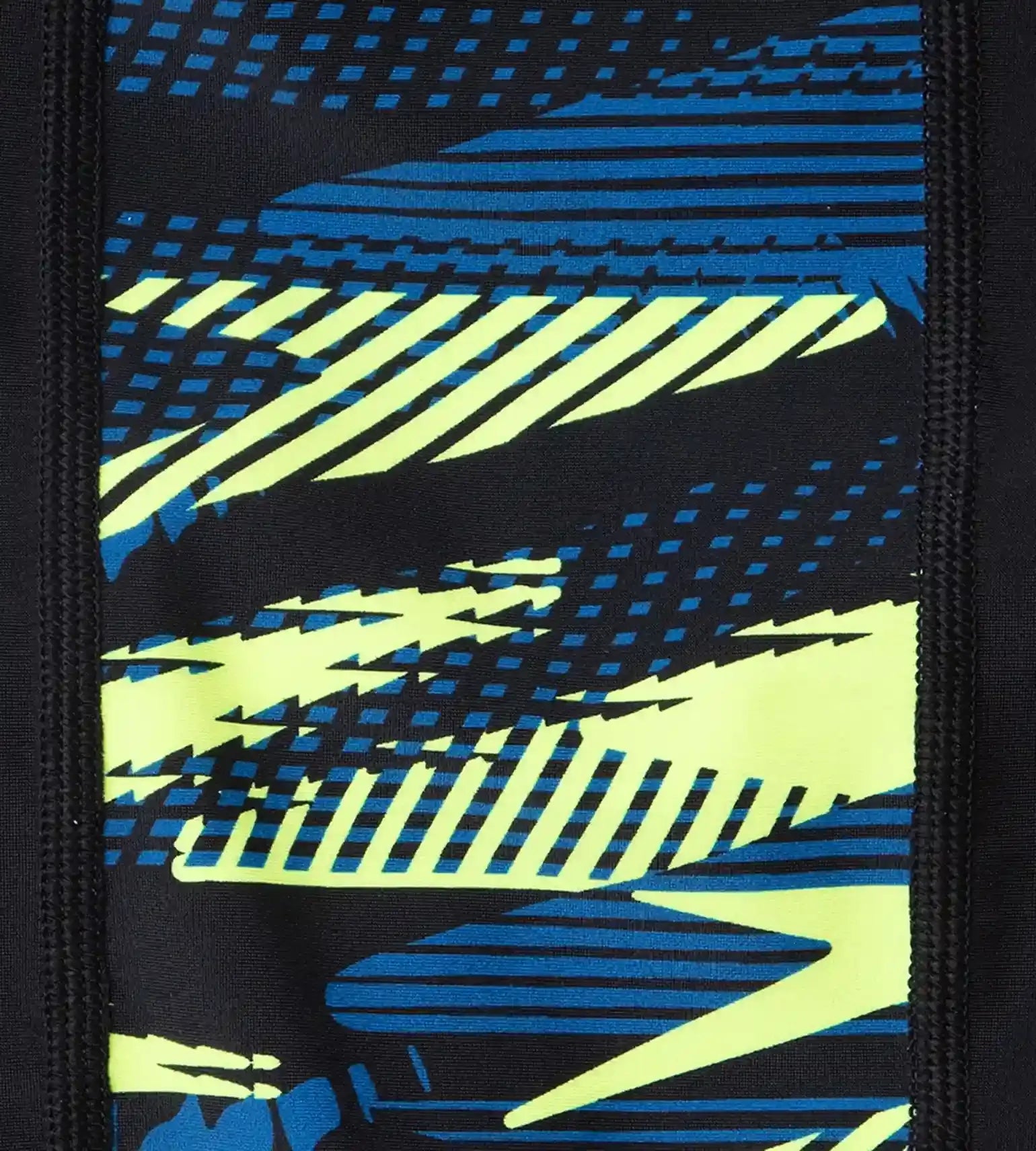 Boy's Endurance10 Side Panel Hyperboom Print Jammer - Black. Turkish Sea & Hyper Yellow - Image 12