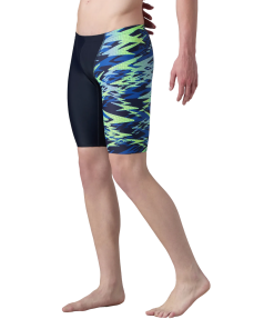 Men's Endurance10 Hyperboom Print V-Cut Jammer - True Navy & Deep Saffire