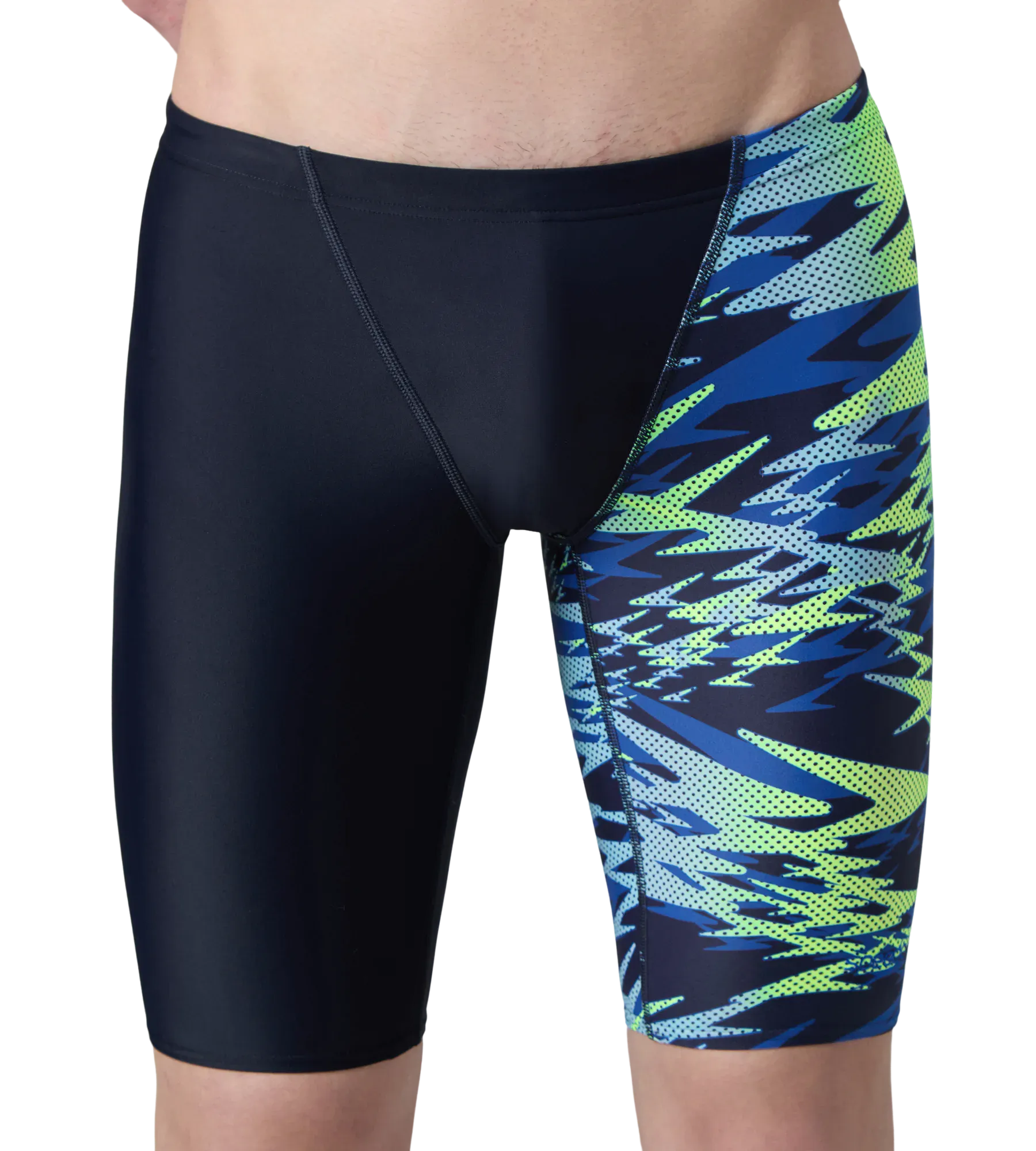 Men's Endurance10 Hyperboom Print V-Cut Jammer - True Navy & Deep Saffire - Image 7