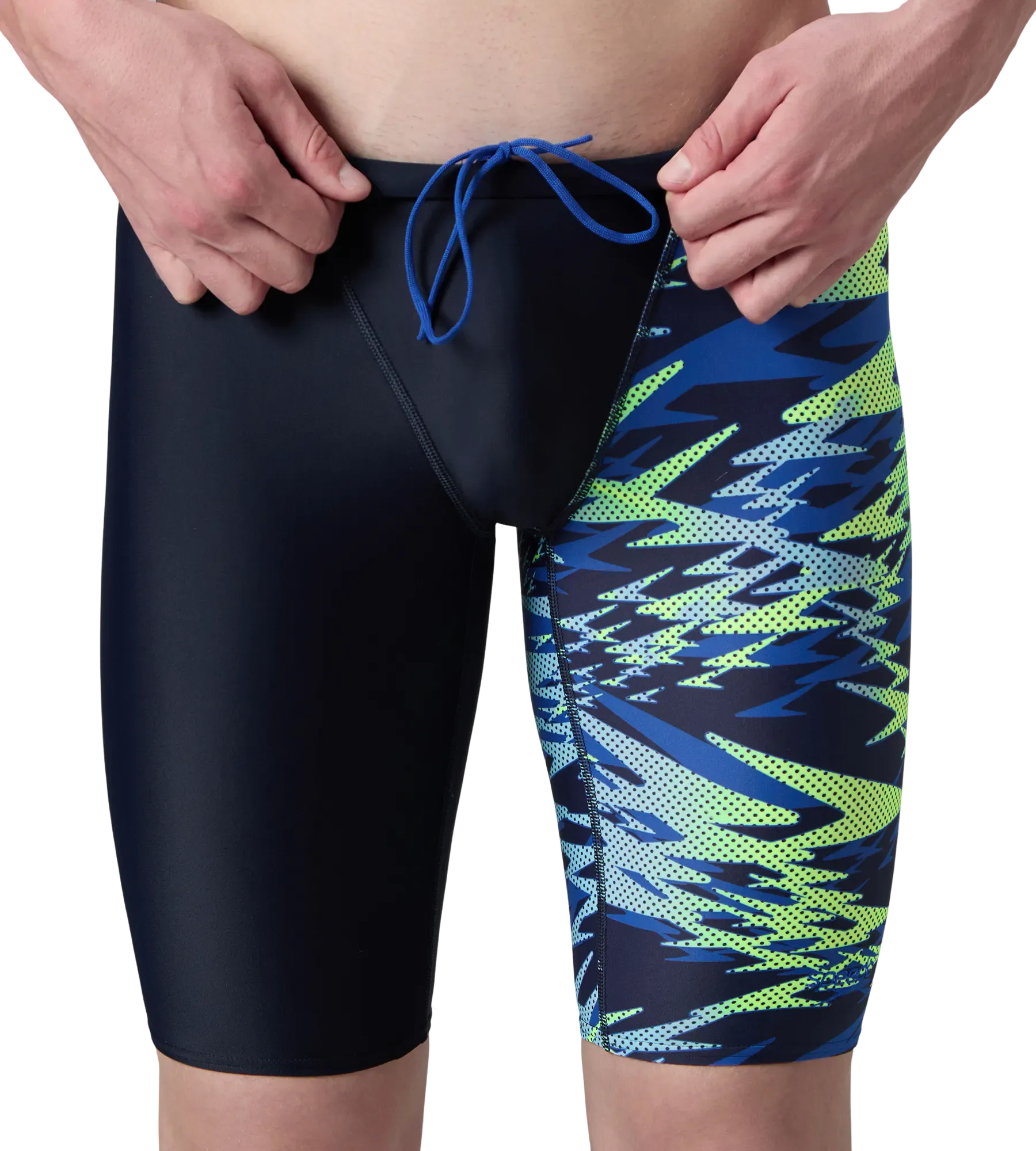 Men's Endurance10 Hyperboom Print V-Cut Jammer - True Navy & Deep Saffire - Image 9