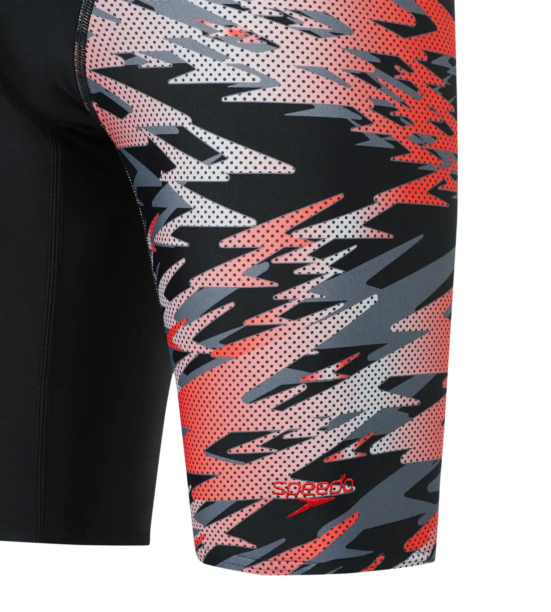 Men's Endurance10 Hyperboom Print V-Cut Jammer - Black & High Risk Red - Image 11