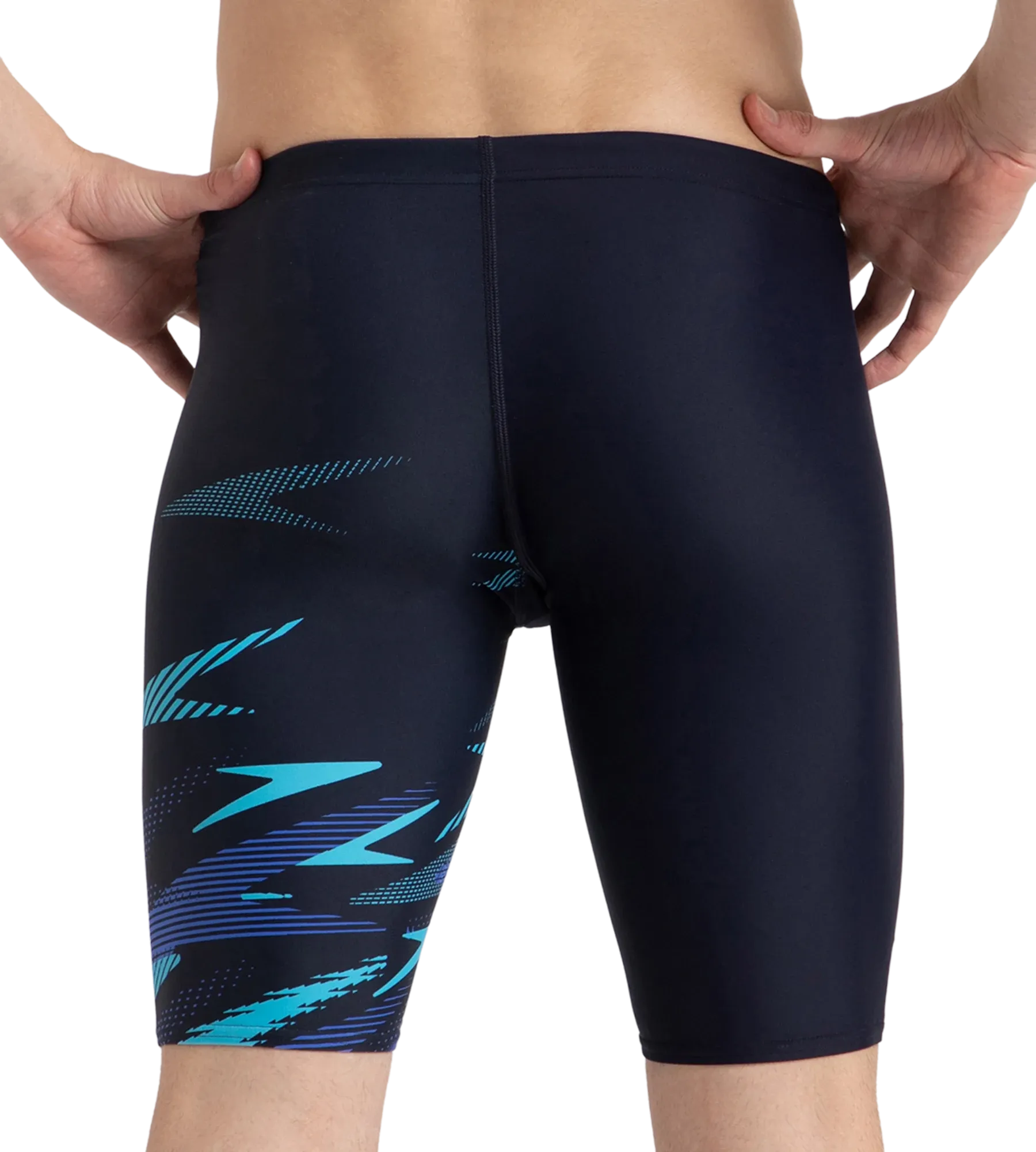Men's Endurance10 Hyperboom Print V-Cut Jammer - True Navy. Cobalt Pop & Picton Blue - Image 5