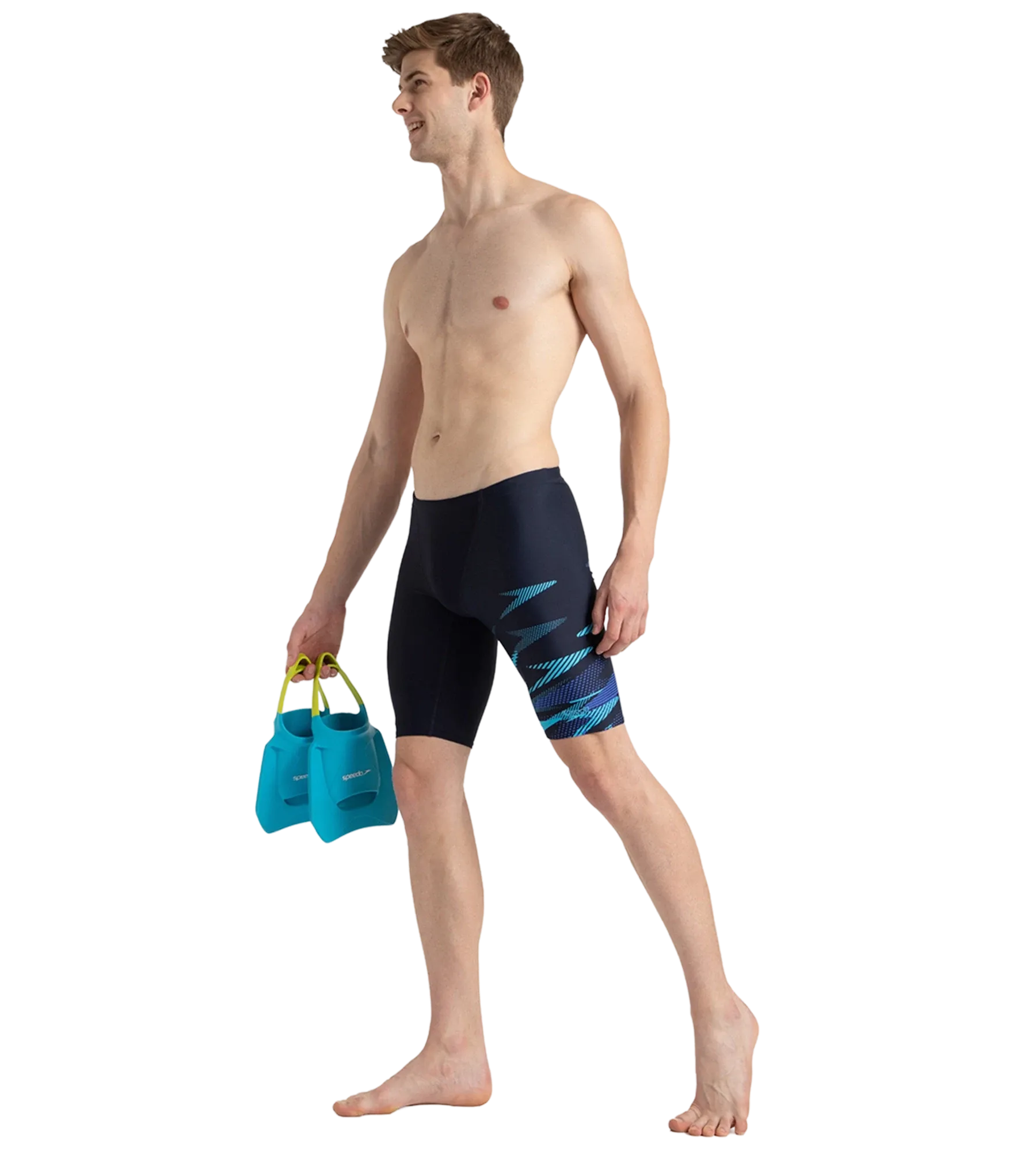 Men's Endurance10 Hyperboom Print V-Cut Jammer - True Navy. Cobalt Pop & Picton Blue - Image 7