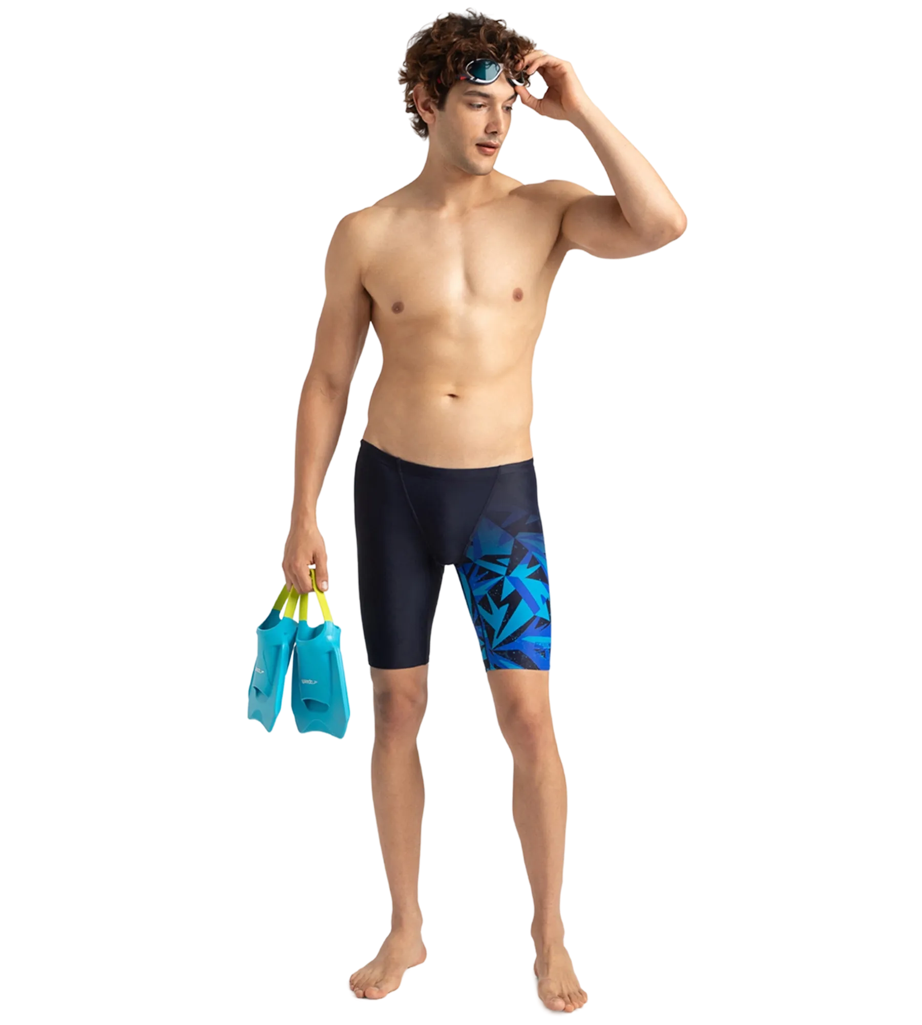 Men's Endurance 10 Hyperboom V Cut Jammer - True Navy & Blue Flame - Image 7