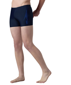 Men's Endurance10 Boom Logo Print Aquashort - True Navy & Deep Saffire