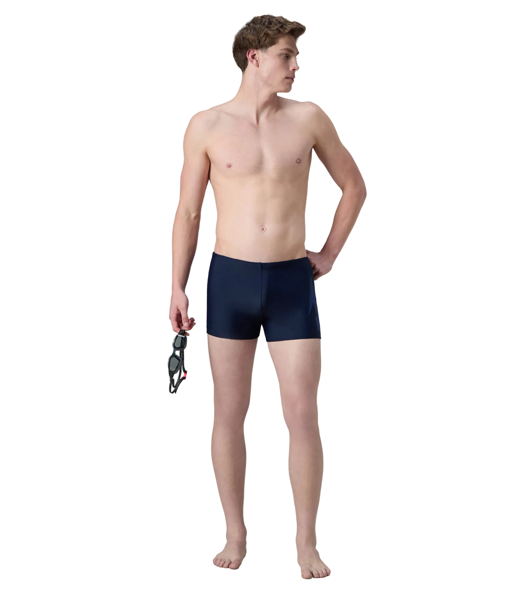 Men's Endurance10 Boom Logo Print Aquashort - True Navy & Deep Saffire - Image 9