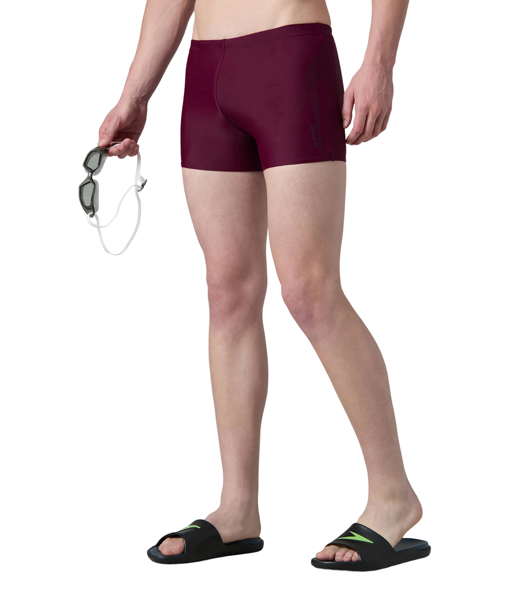 Men's Enduraflex Boom Logo Print Aquashort - Chocaberry & Black