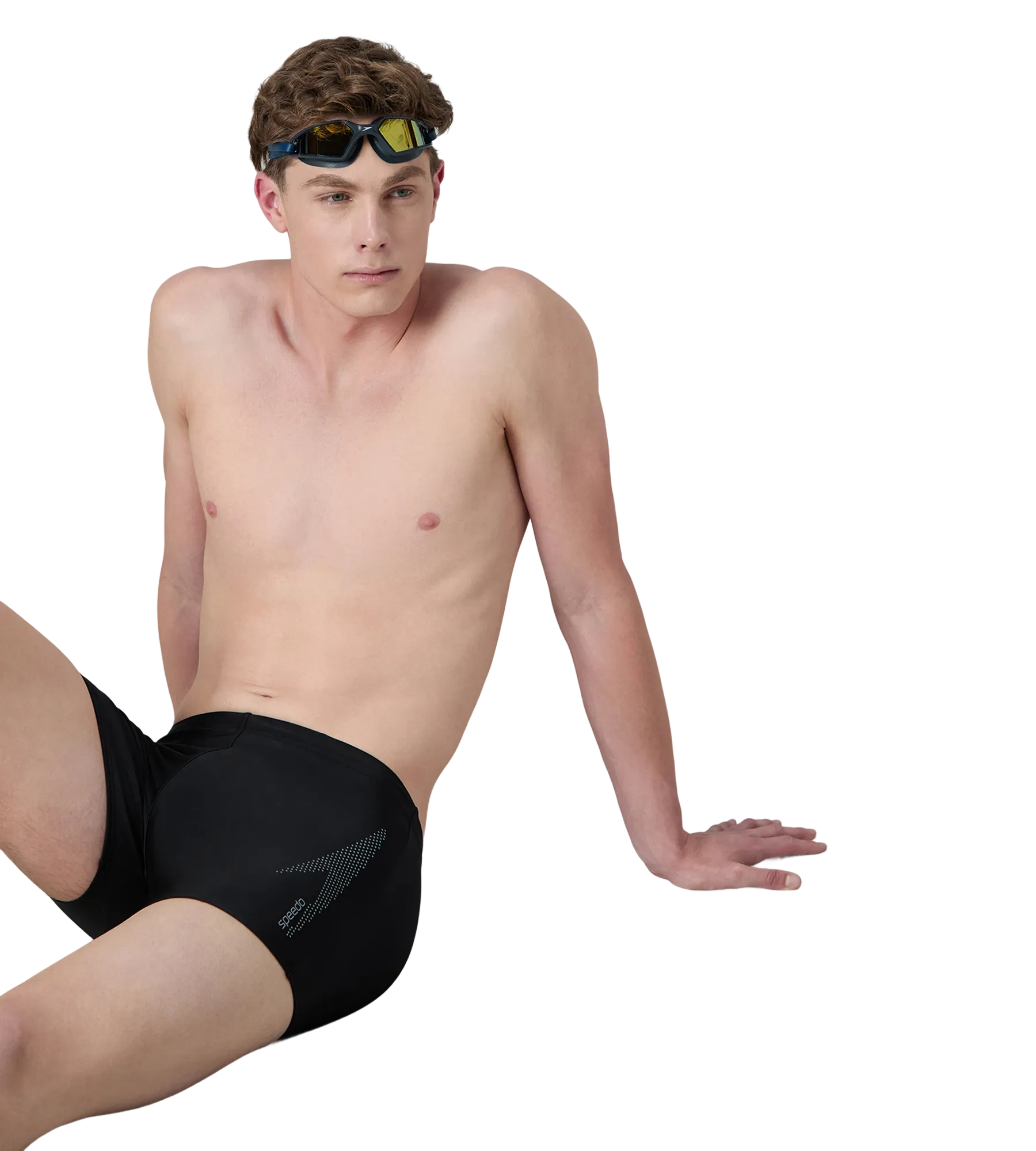 Men's Endurance10 Boom Logo Print Aquashort - Black & Coin Grey - Image 3