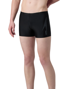 Men's Endurance10 Boom Logo Print Aquashort - Black & Coin Grey