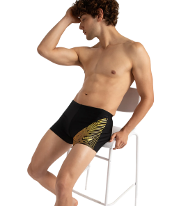 Men's Endurance 10 Medley Logo Aquashort - Black & Mandarin Peel