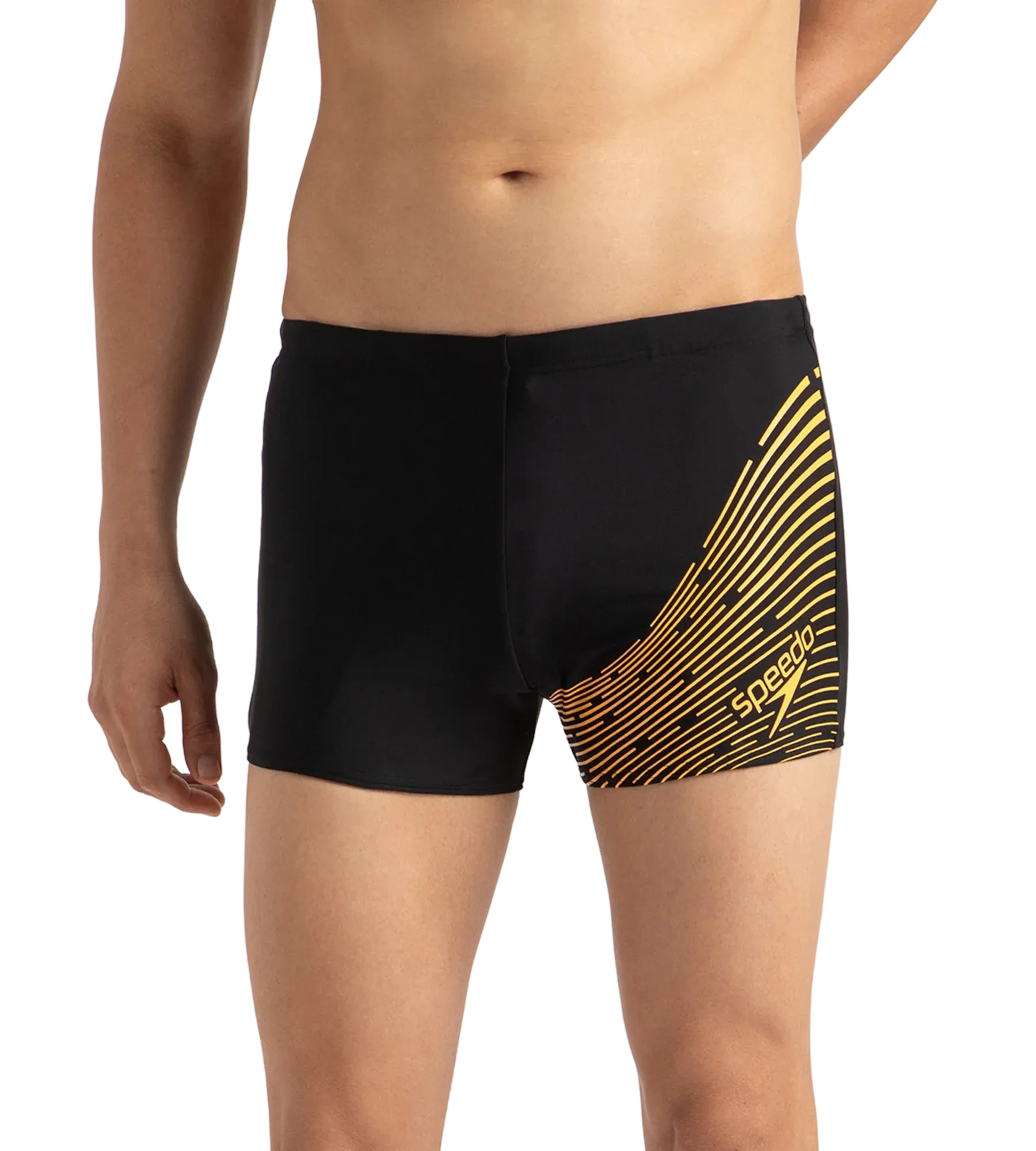 Men's Endurance 10 Medley Logo Aquashort - Black & Mandarin Peel - Image 2