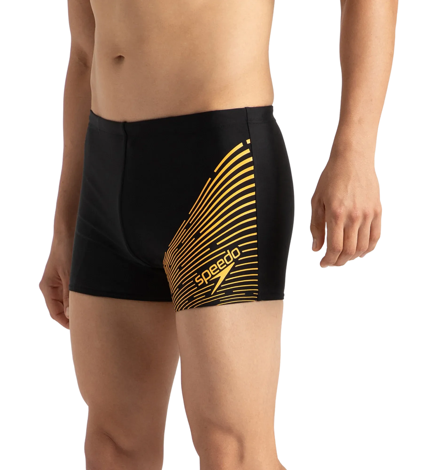 Men's Endurance 10 Medley Logo Aquashort - Black & Mandarin Peel - Image 6