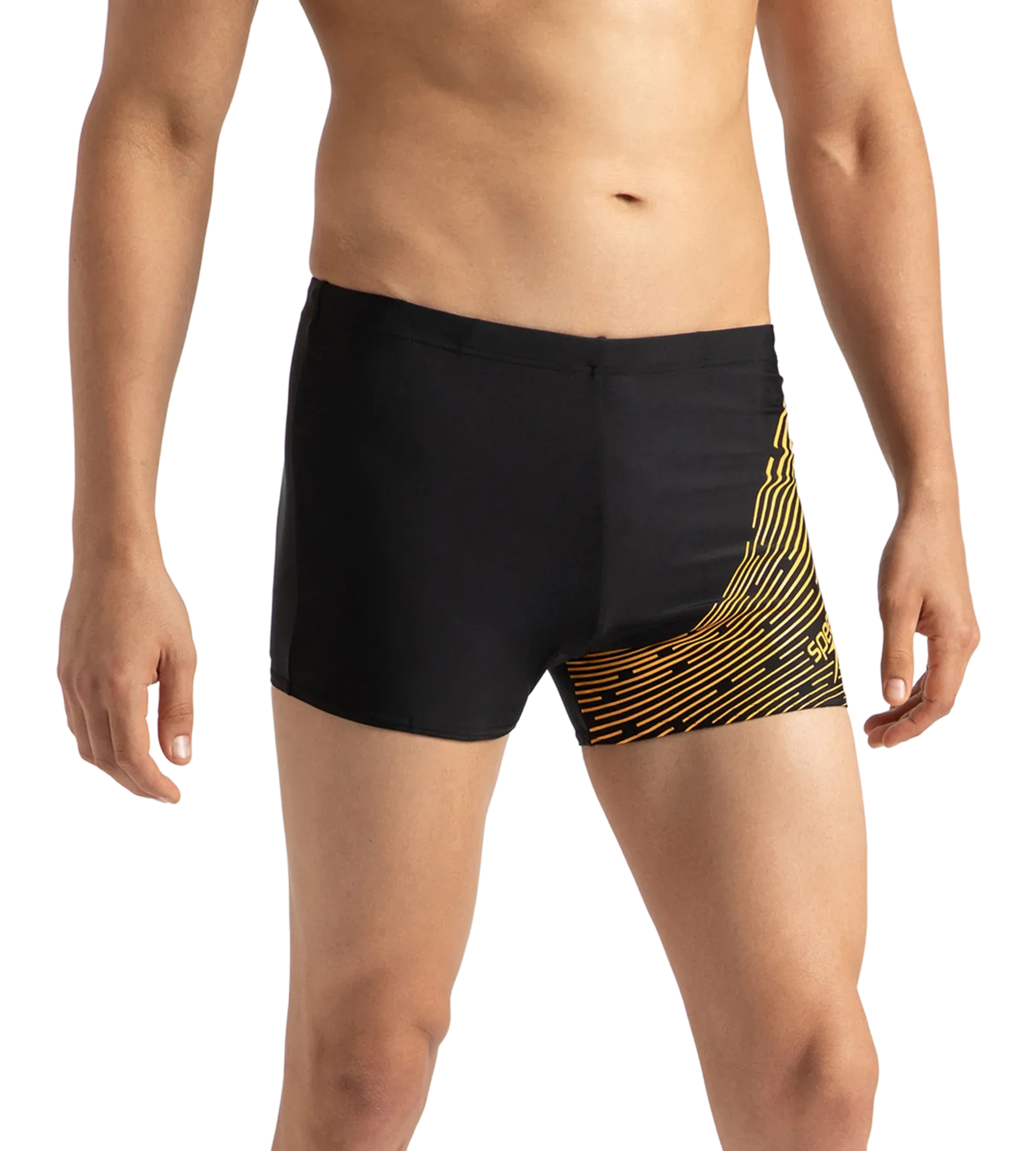 Men's Endurance 10 Medley Logo Aquashort - Black & Mandarin Peel - Image 7