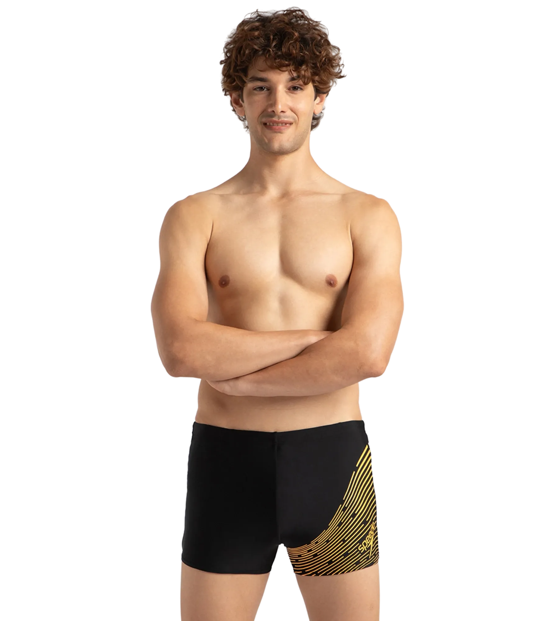 Men's Endurance 10 Medley Logo Aquashort - Black & Mandarin Peel - Image 9