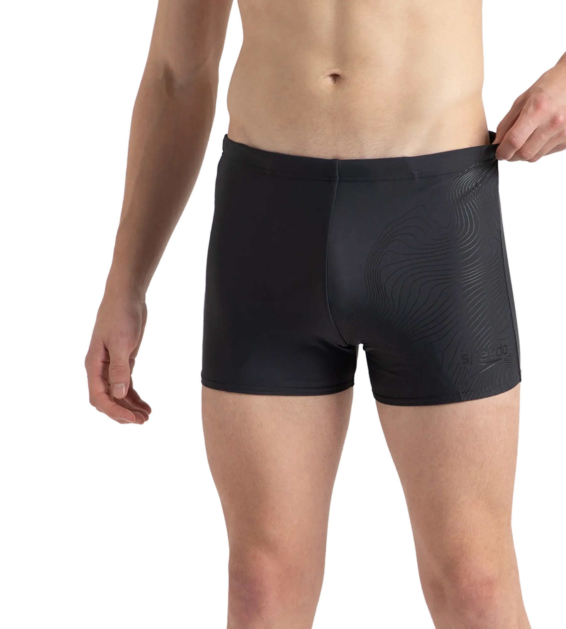 Men's Endurance10 Tide Print Sports Gala Logo Aquashort - Oxid Grey & Black - Image 2