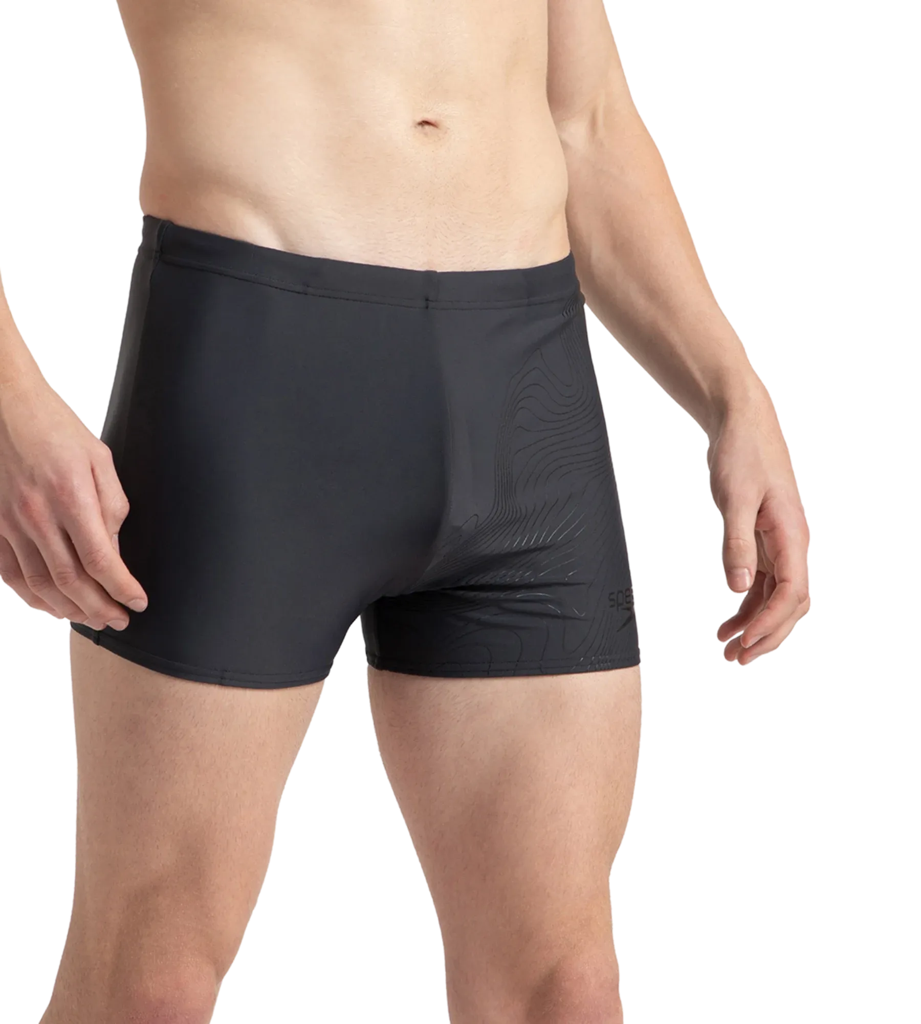 Men's Endurance10 Tide Print Sports Gala Logo Aquashort - Oxid Grey & Black - Image 4