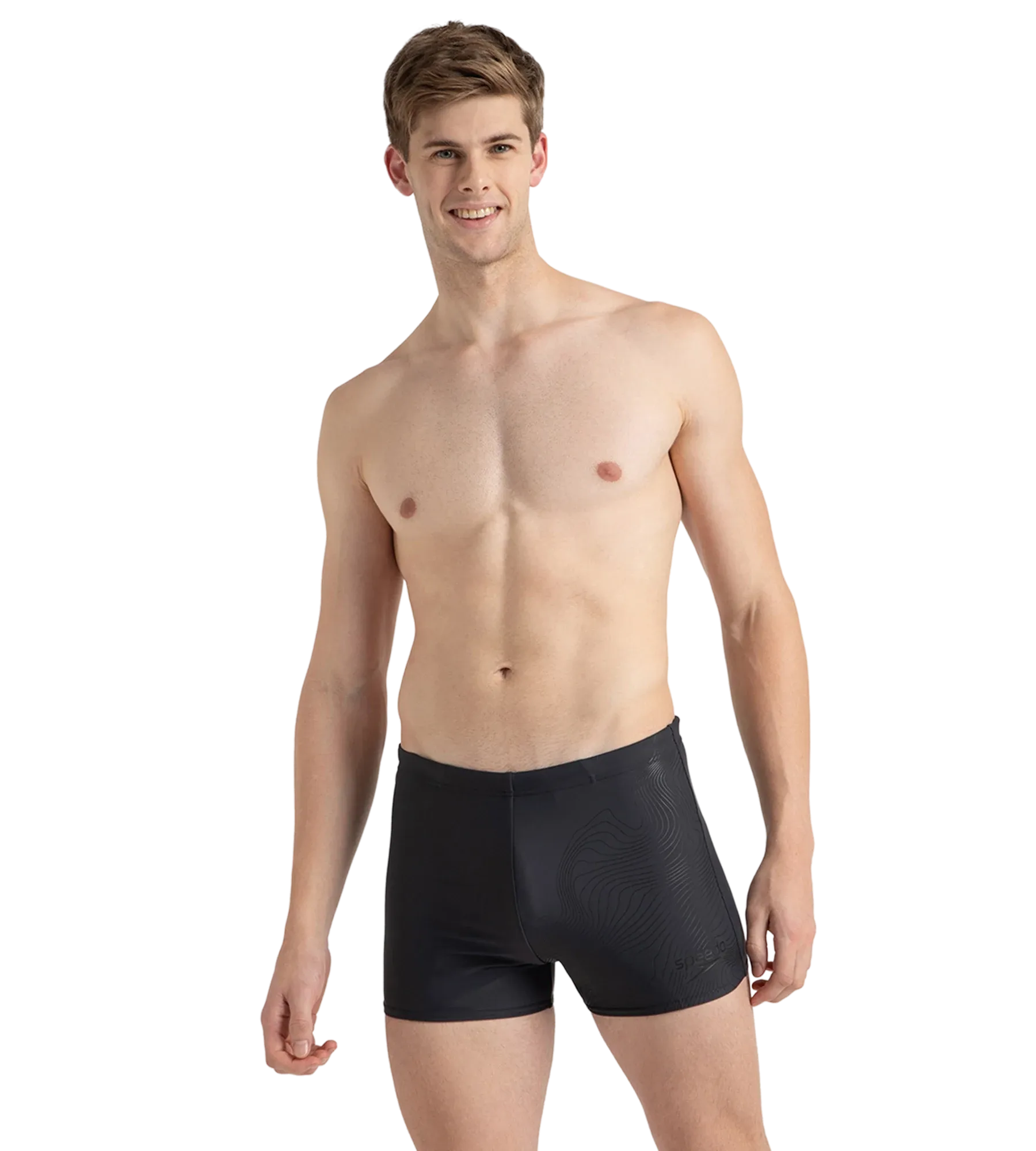 Men's Endurance10 Tide Print Sports Gala Logo Aquashort - Oxid Grey & Black - Image 6