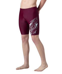Men's Enduraflex Medley Gala Logo Print Jammer - Chockaberry & Evening Grey