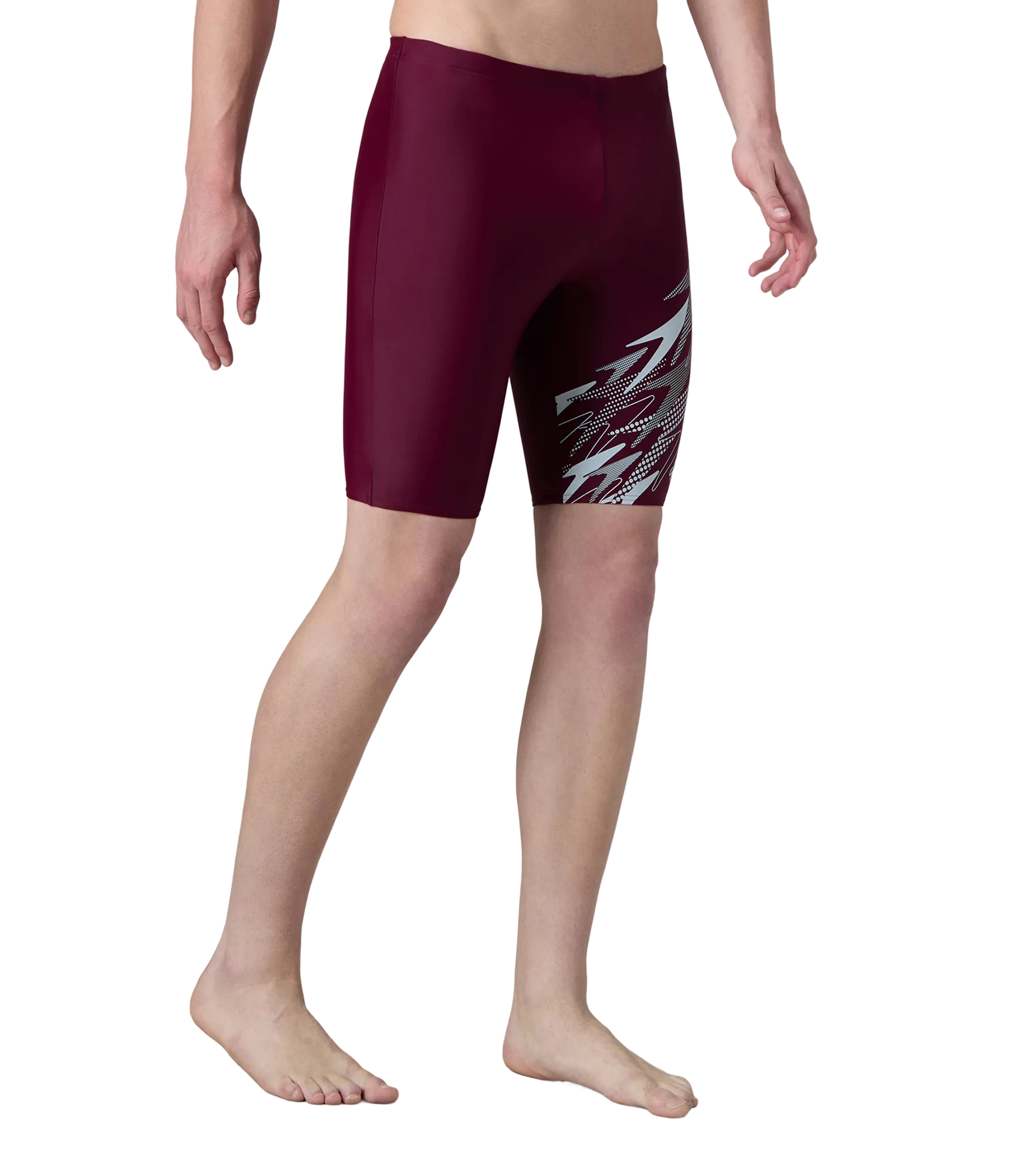 Men's Enduraflex Medley Gala Logo Print Jammer - Chockaberry & Evening Grey - Image 4