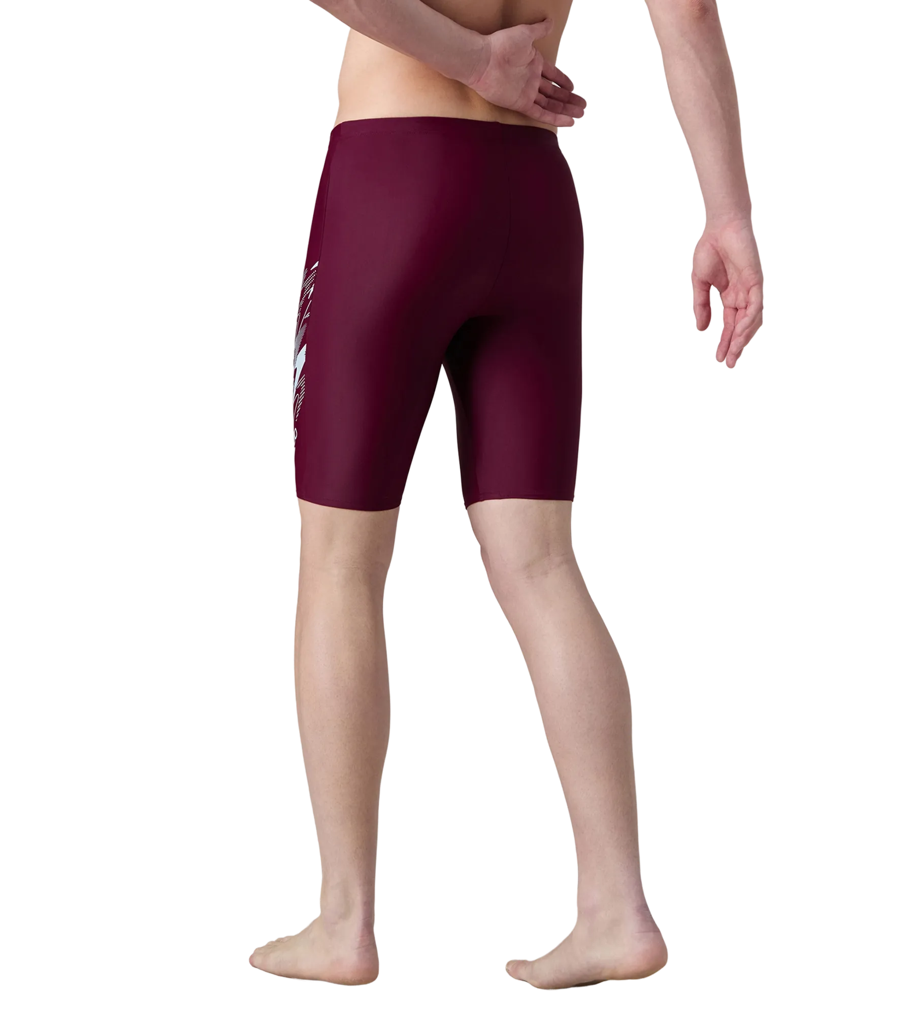 Men's Enduraflex Medley Gala Logo Print Jammer - Chockaberry & Evening Grey - Image 5