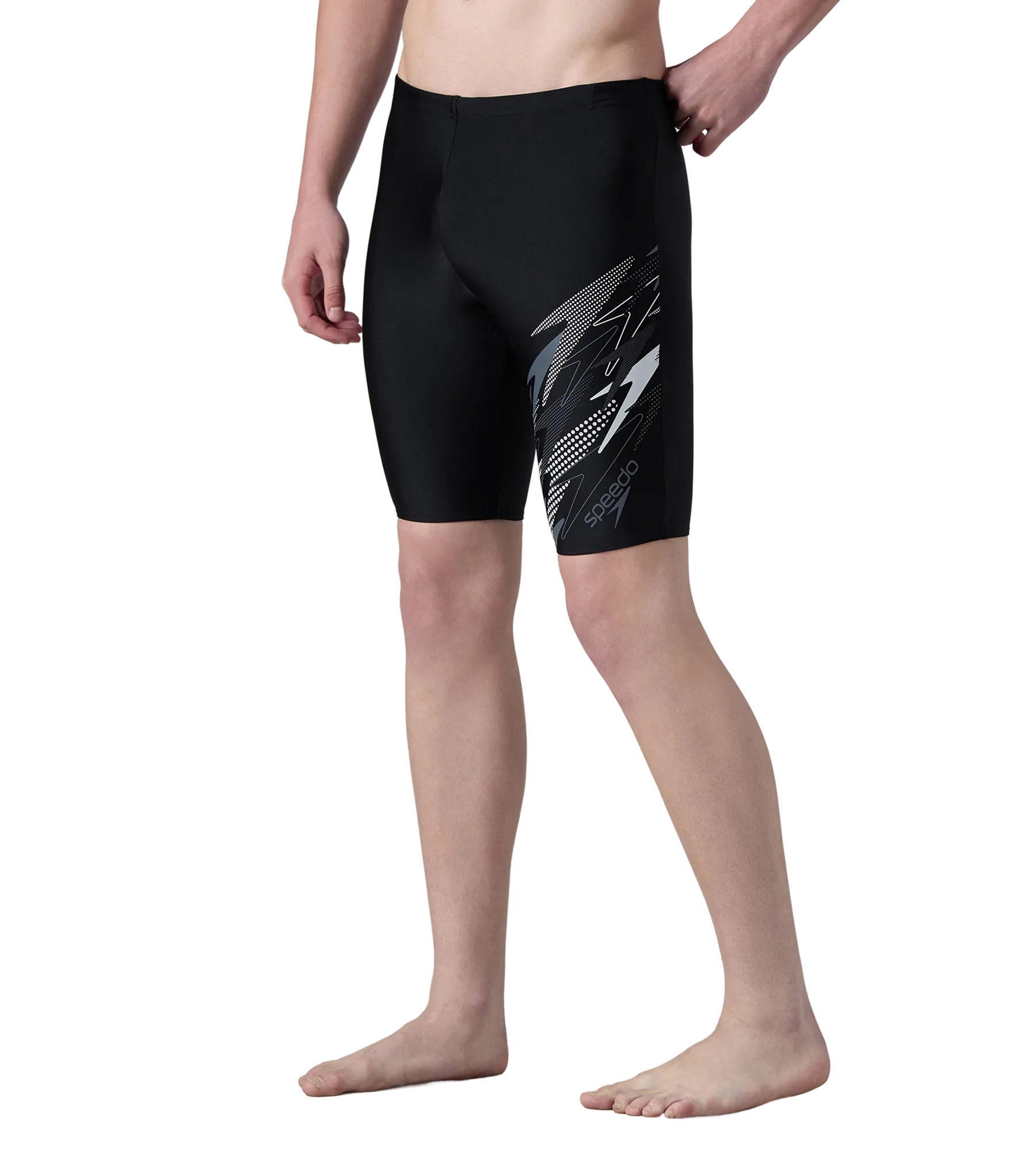 Men's Endurance10 Medley Print Gala Logo Jammer - Black & Grey Lead