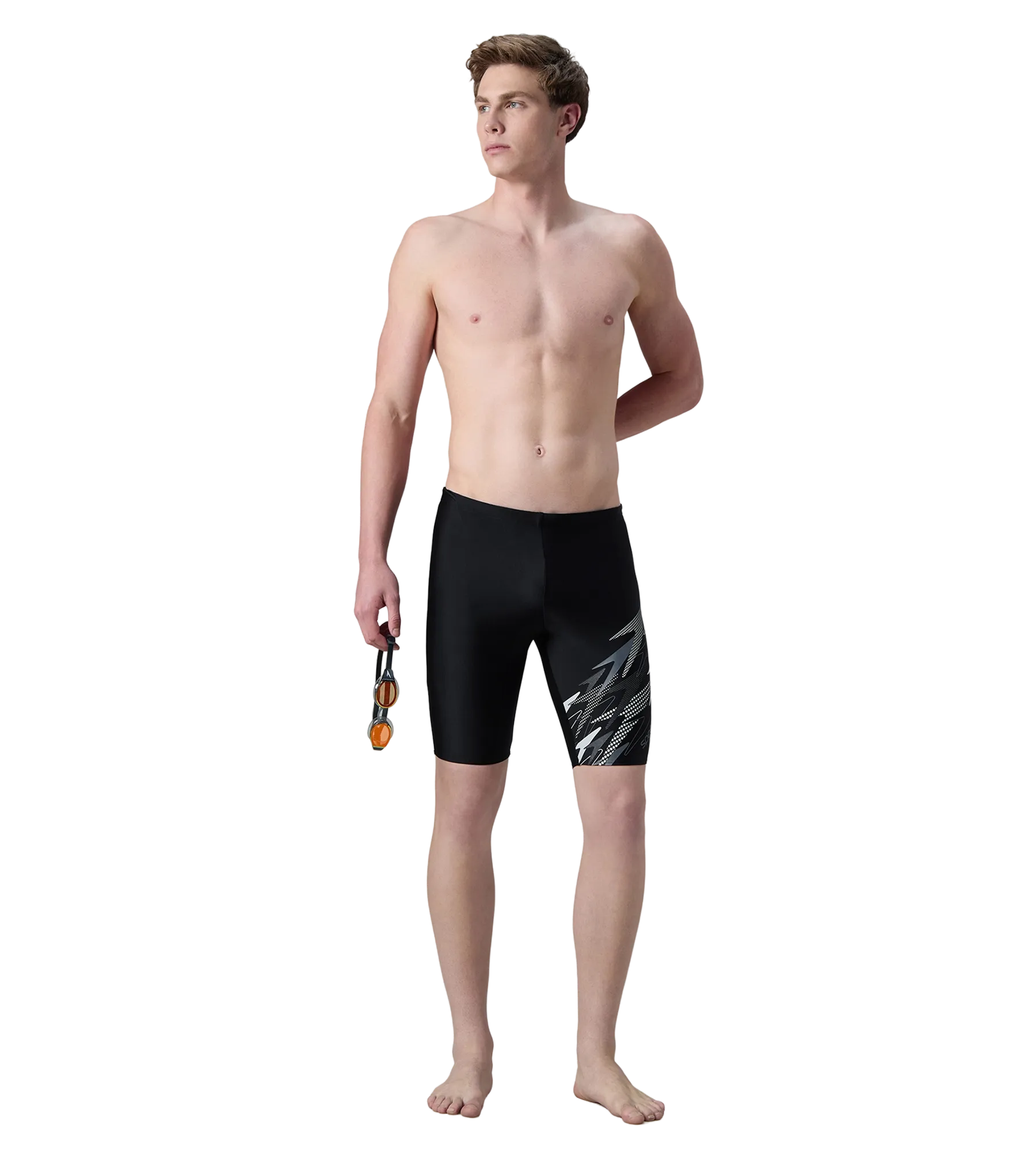 Men's Endurance10 Medley Print Gala Logo Jammer - Black & Grey Lead - Image 6