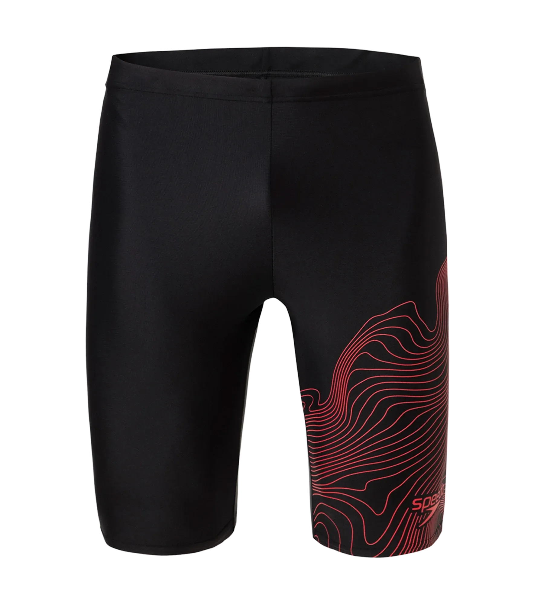 Men's Endurance10 Tide Print Sports Gala Logo Jammer - Black & High Risk Red - Image 11
