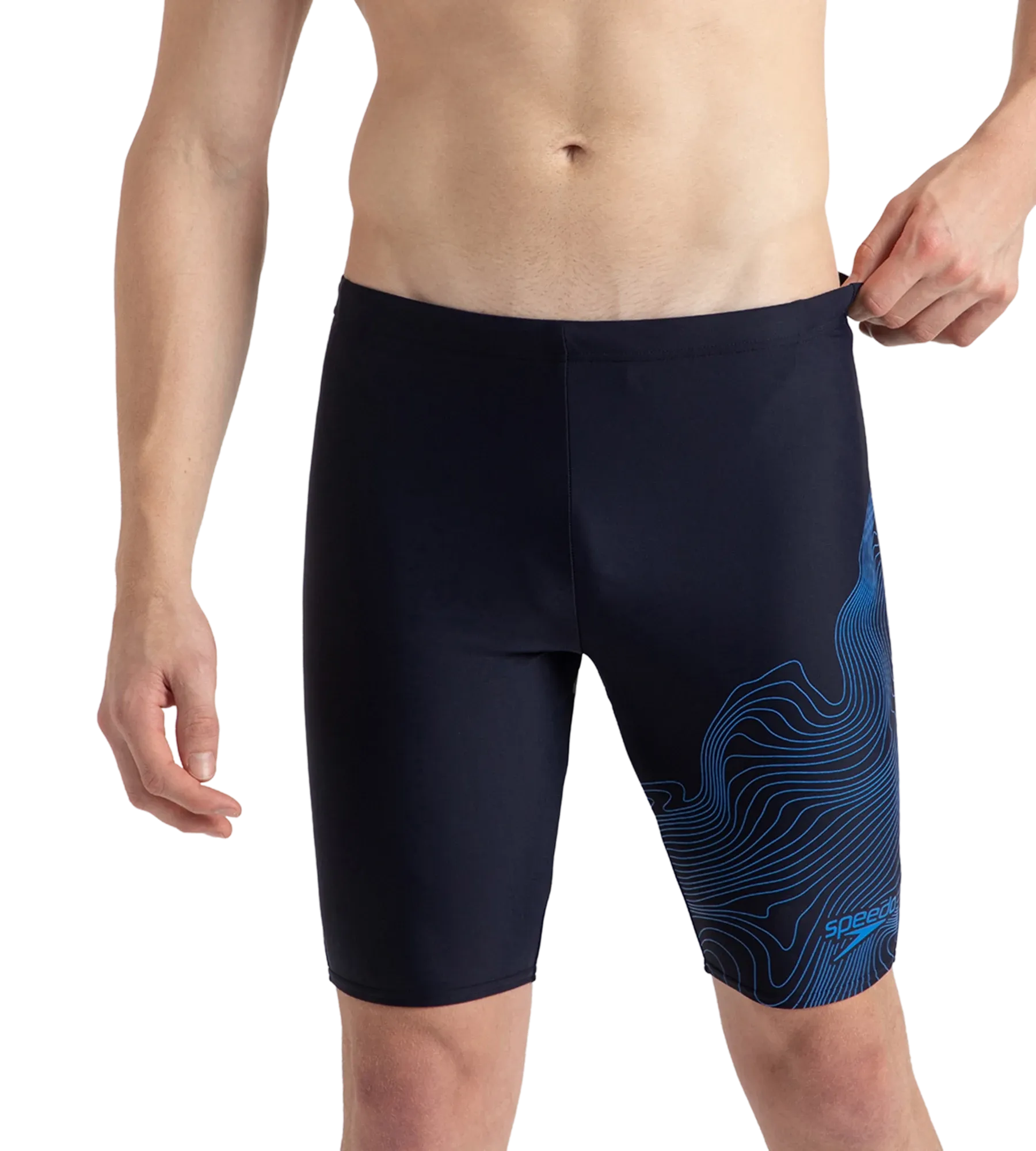 Men's Endurance10 Tide Print Sports Gala Logo Jammer - True Navy & Cobalt Pop - Image 2
