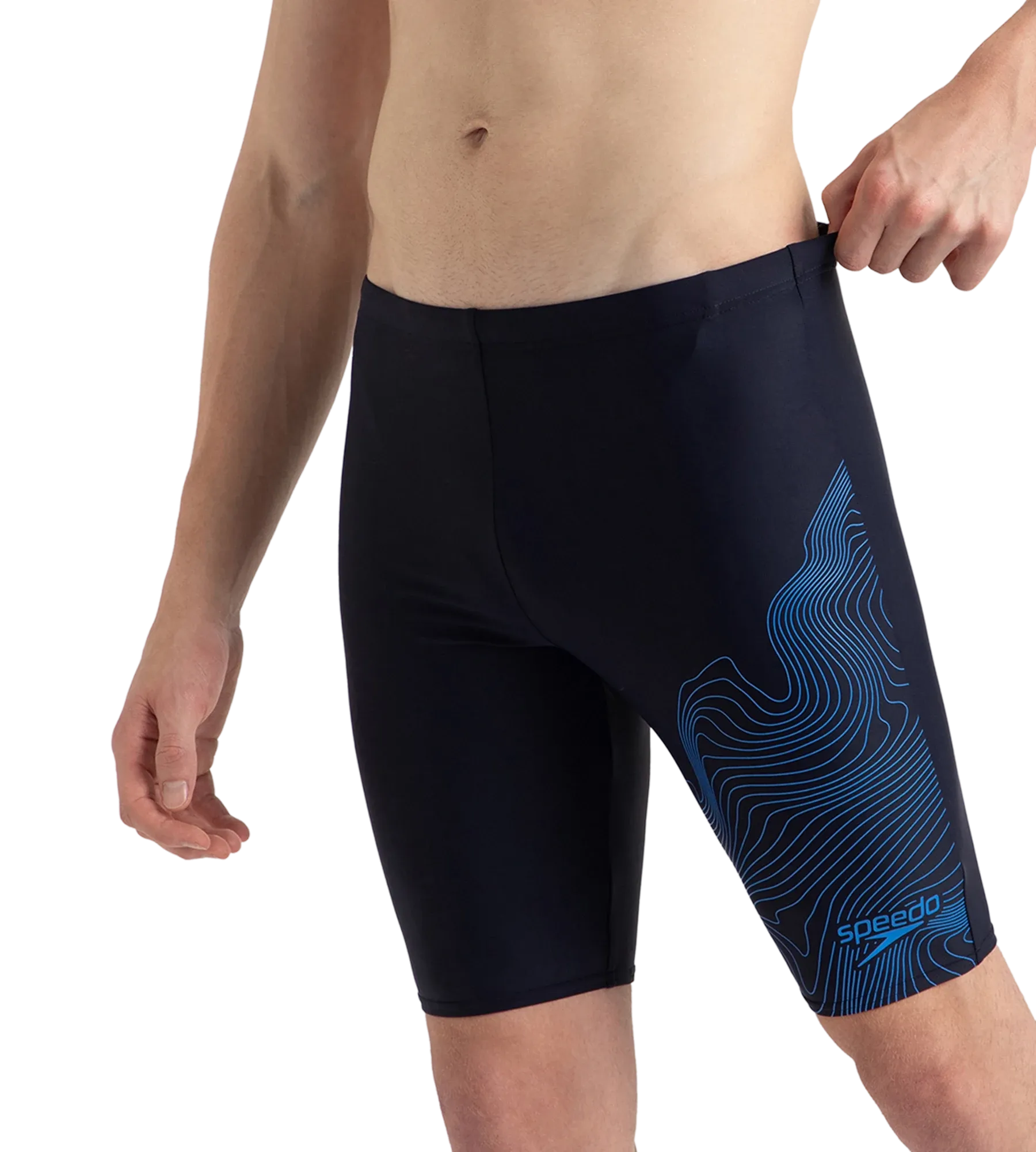 Men's Endurance10 Tide Print Sports Gala Logo Jammer - True Navy & Cobalt Pop - Image 3