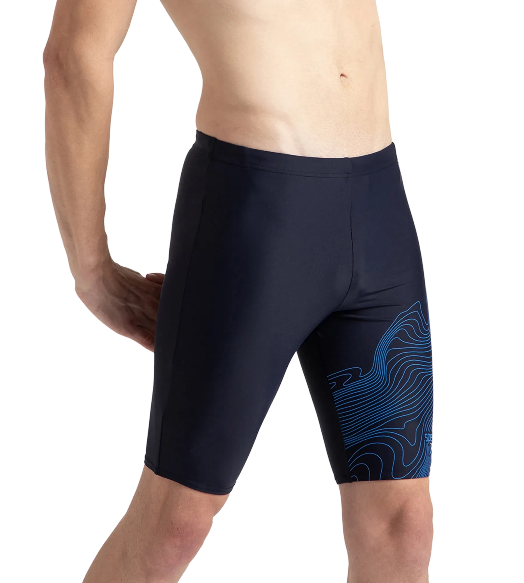 Men's Endurance10 Tide Print Sports Gala Logo Jammer - True Navy & Cobalt Pop - Image 4