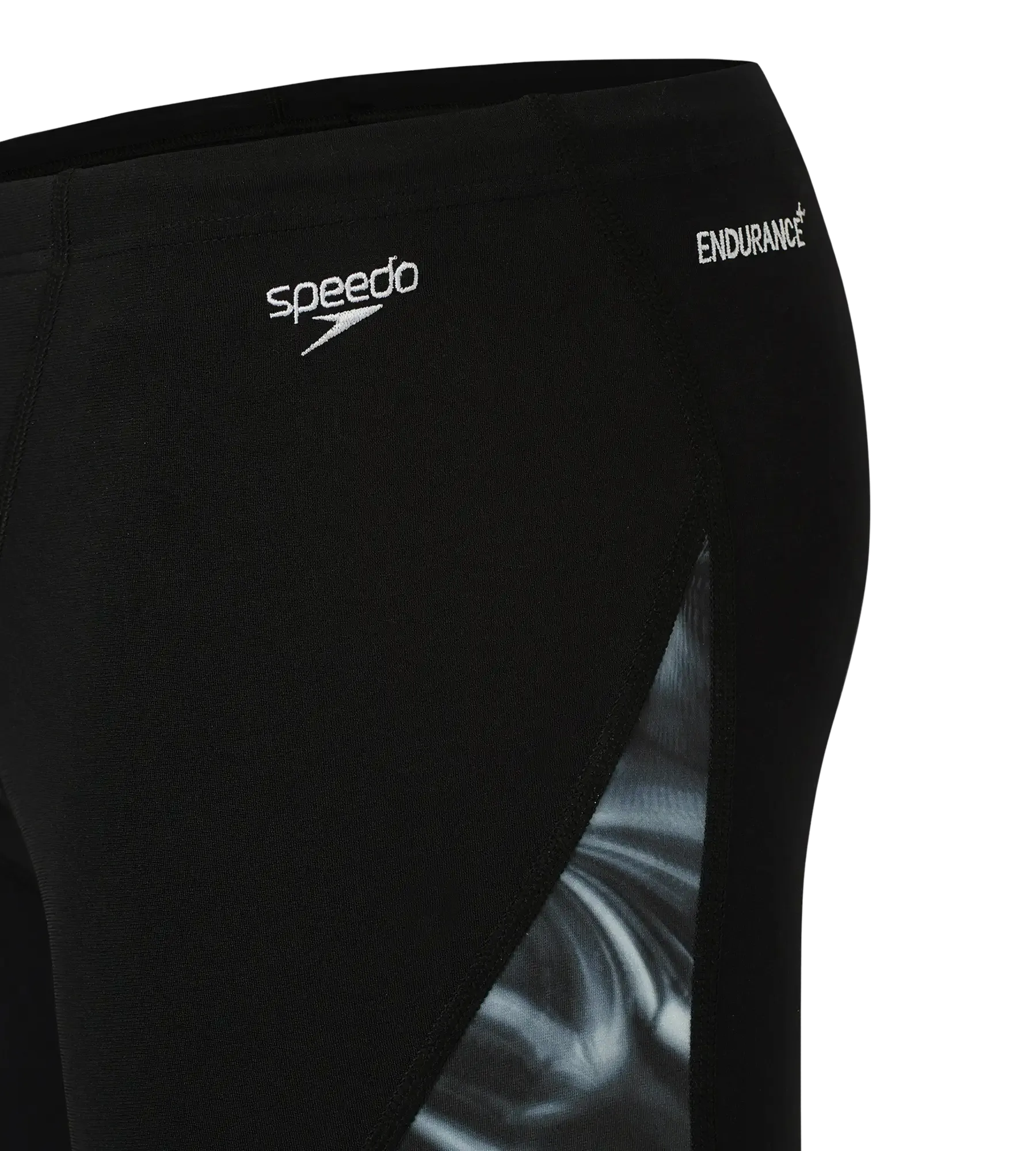 Men's Endurance+ Digital Print V-Cut Jammer - Black & White - Image 12