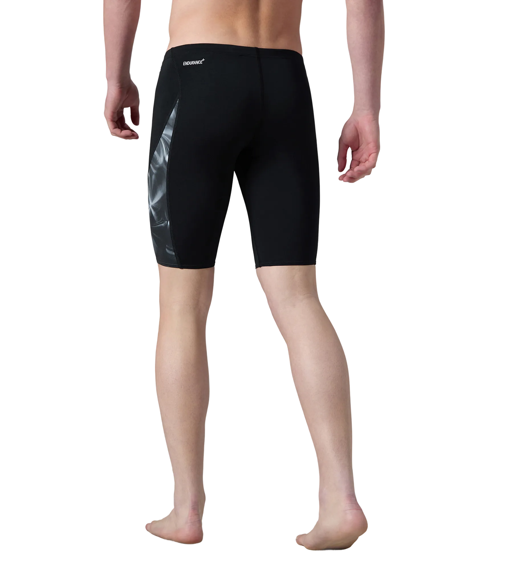 Men's Endurance+ Digital Print V-Cut Jammer - Black & White - Image 5